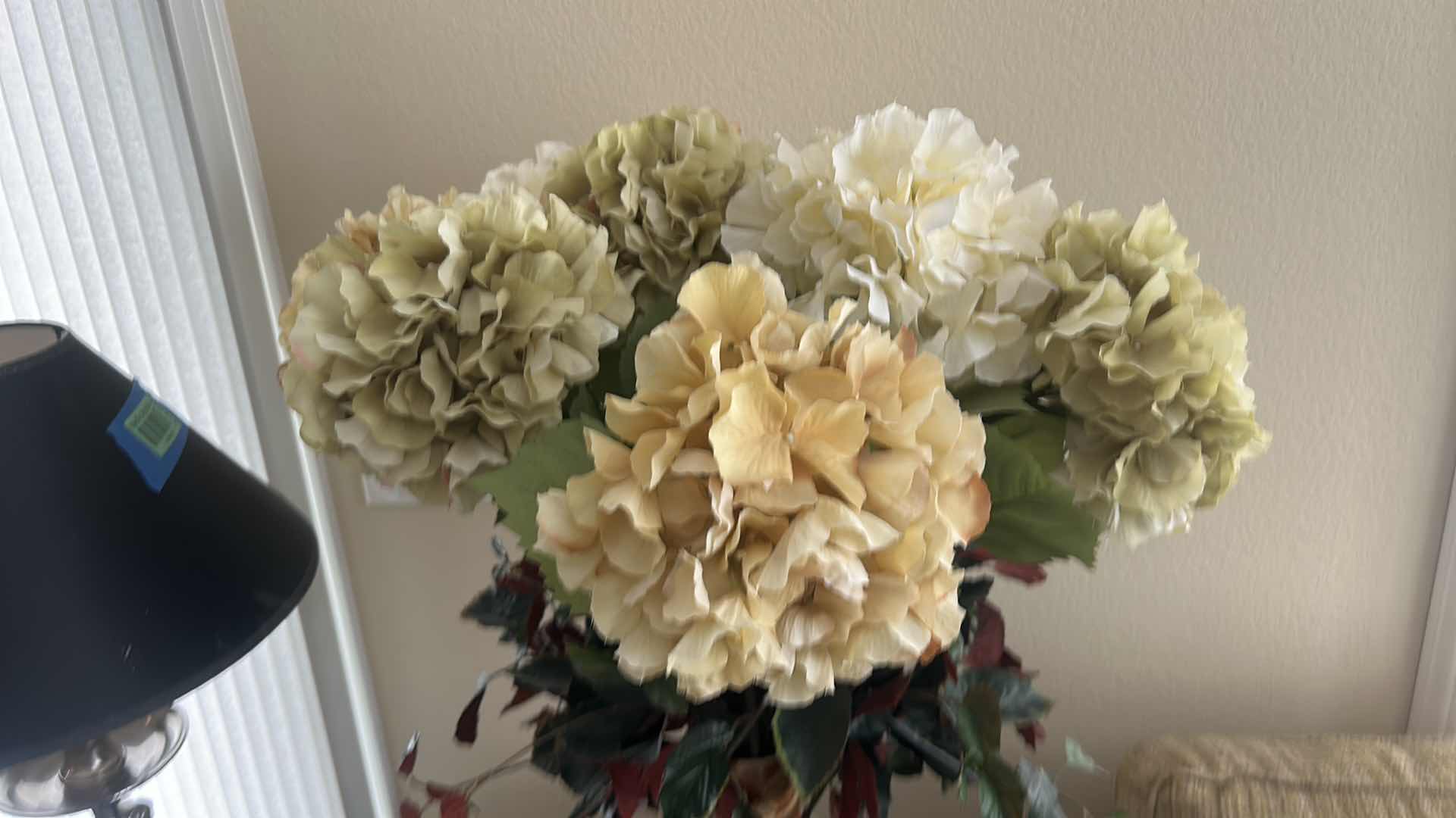 Photo 1 of CERAMIC VASE WITH FAUX FLORAL H29.5”