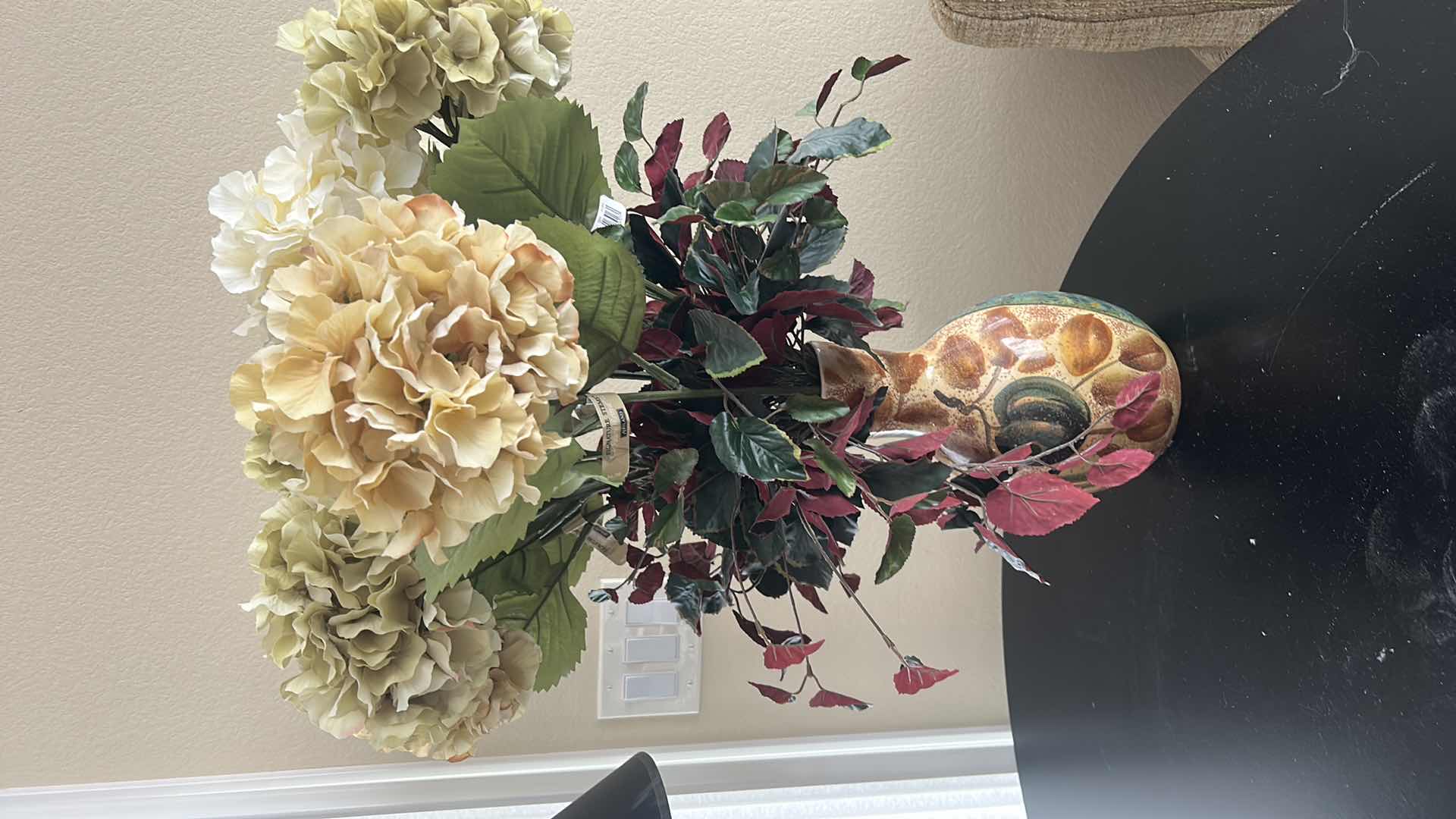 Photo 1 of CERAMIC VASE WITH FAUX FLORAL H29.5”