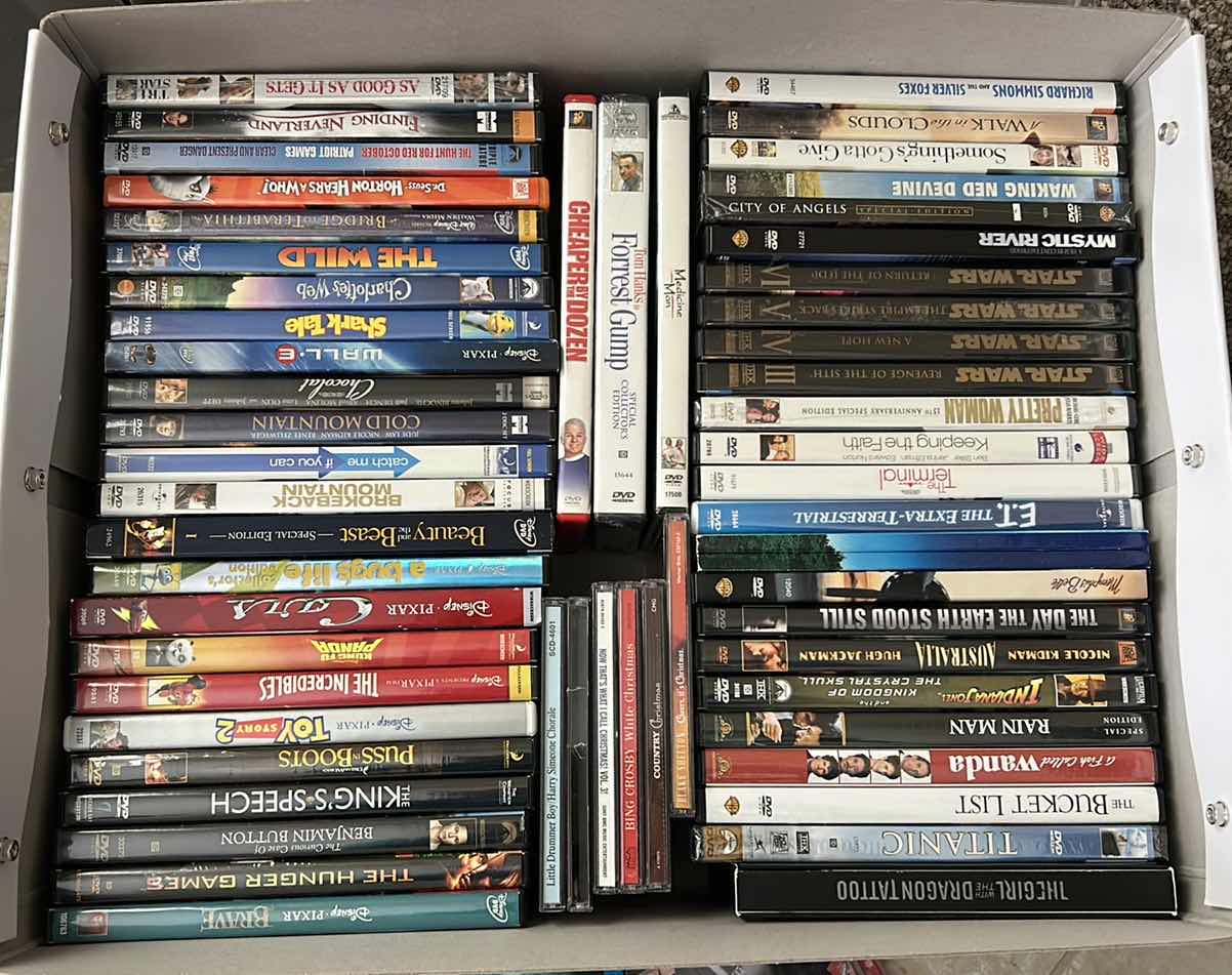 Photo 1 of BOX OF DVD’s & CD’s