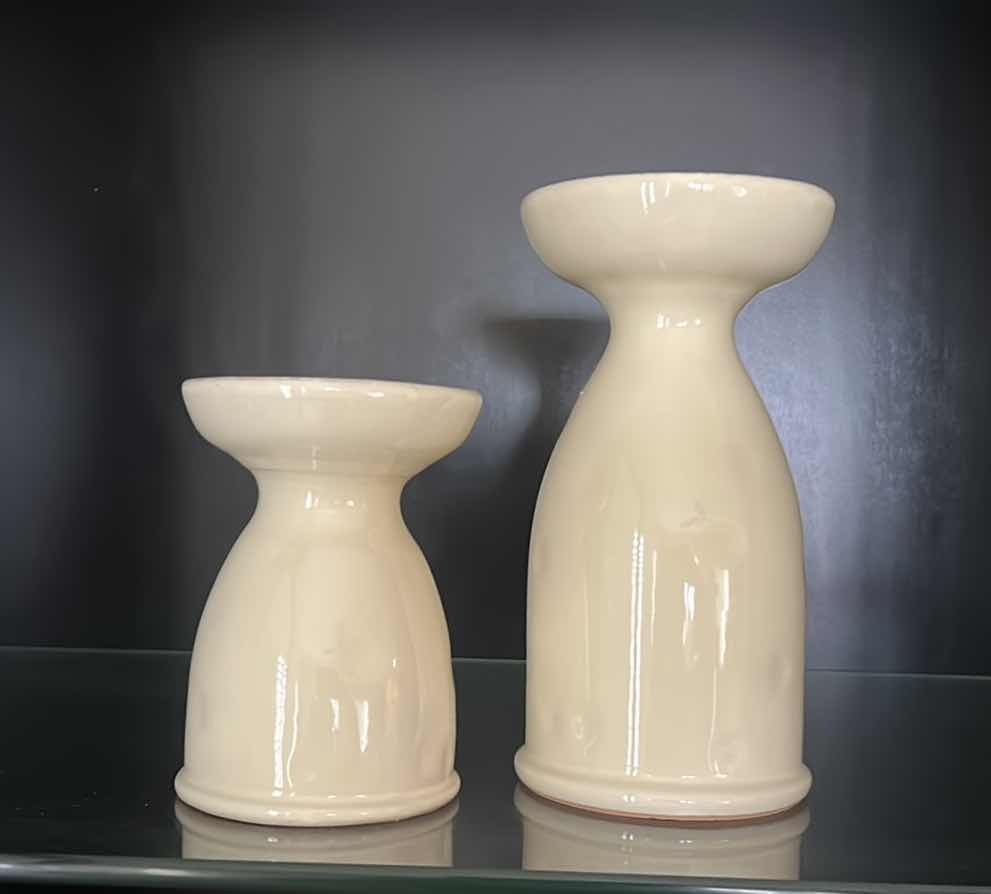 Photo 1 of 2 VIETRI CANDLE HOLDER / VASES FROM ITALY (TALLEST H7.5”)