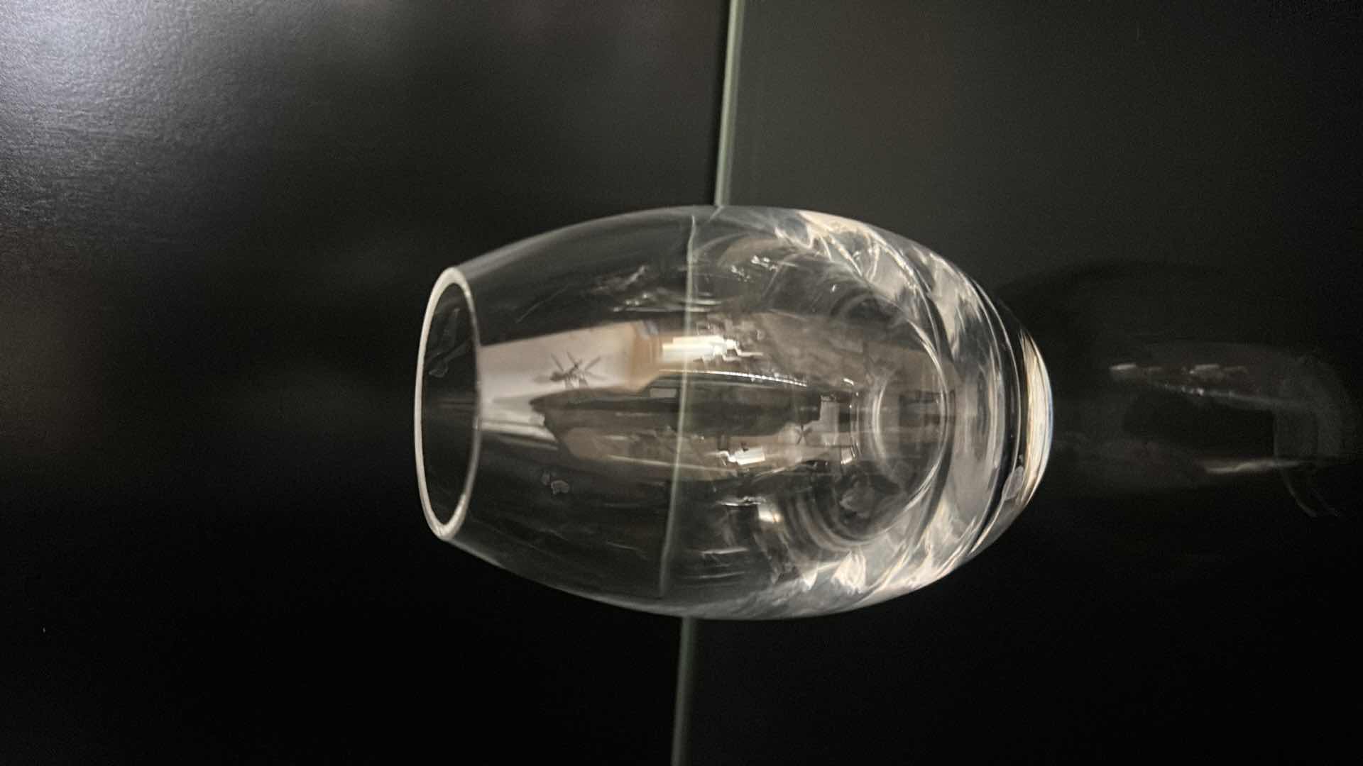 Photo 3 of 2 SMALL GLASS VASES H4.5”