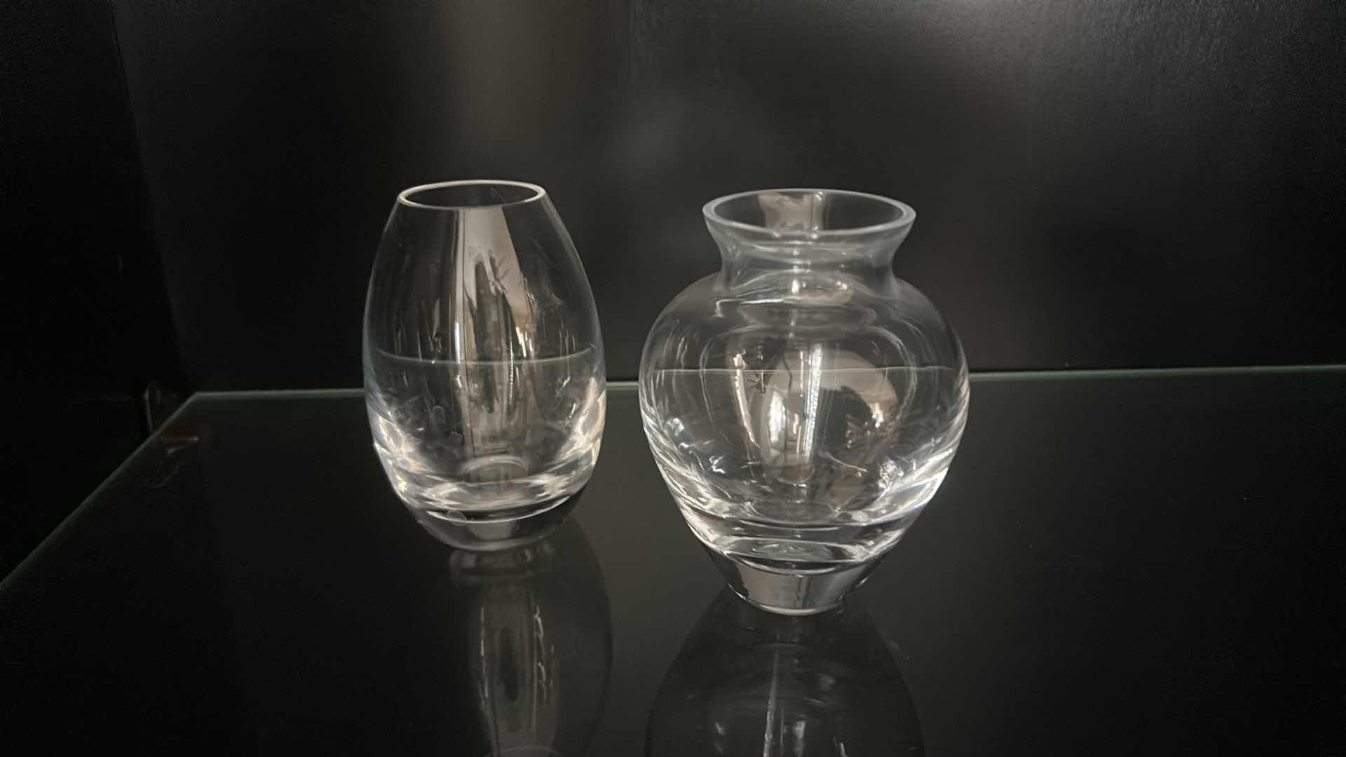 Photo 1 of 2 SMALL GLASS VASES H4.5”