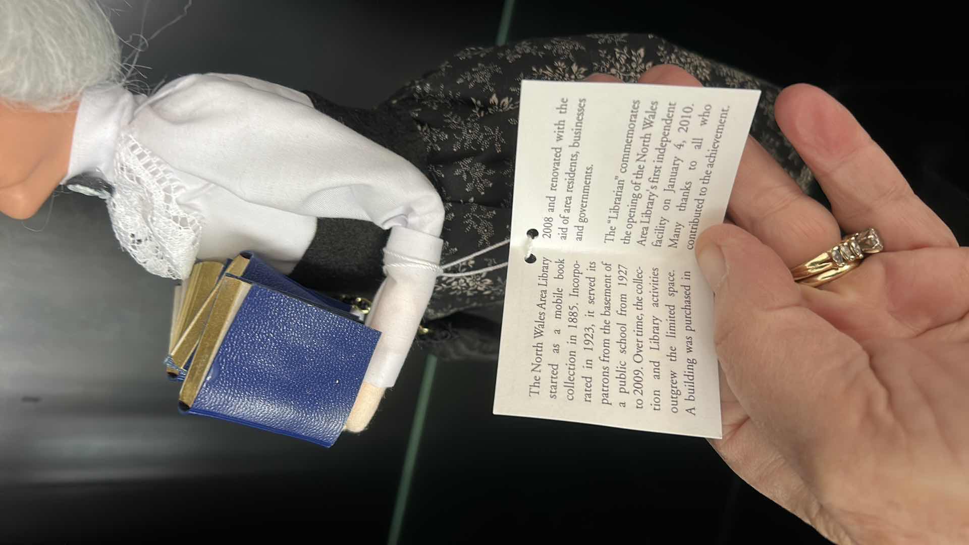 Photo 4 of BYERS CHOICE “THE LIBRARIAN” FIGURINE H13”