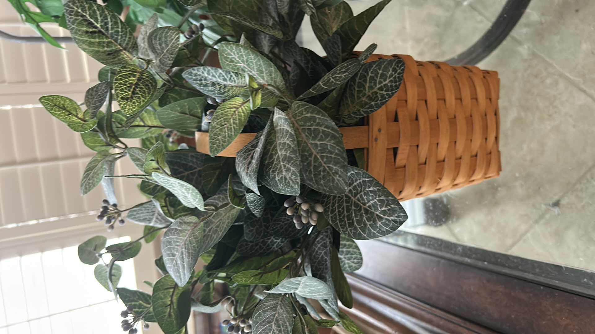 Photo 2 of 3 WOVEN BASKETS AND FAUX GREENERY (TALLEST 2’)