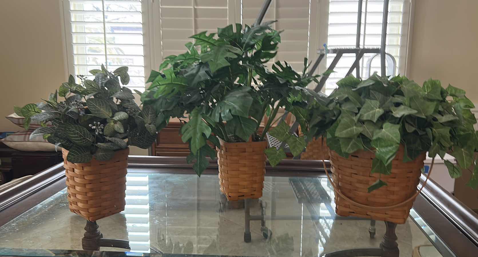 Photo 1 of 3 WOVEN BASKETS AND FAUX GREENERY (TALLEST 2’)