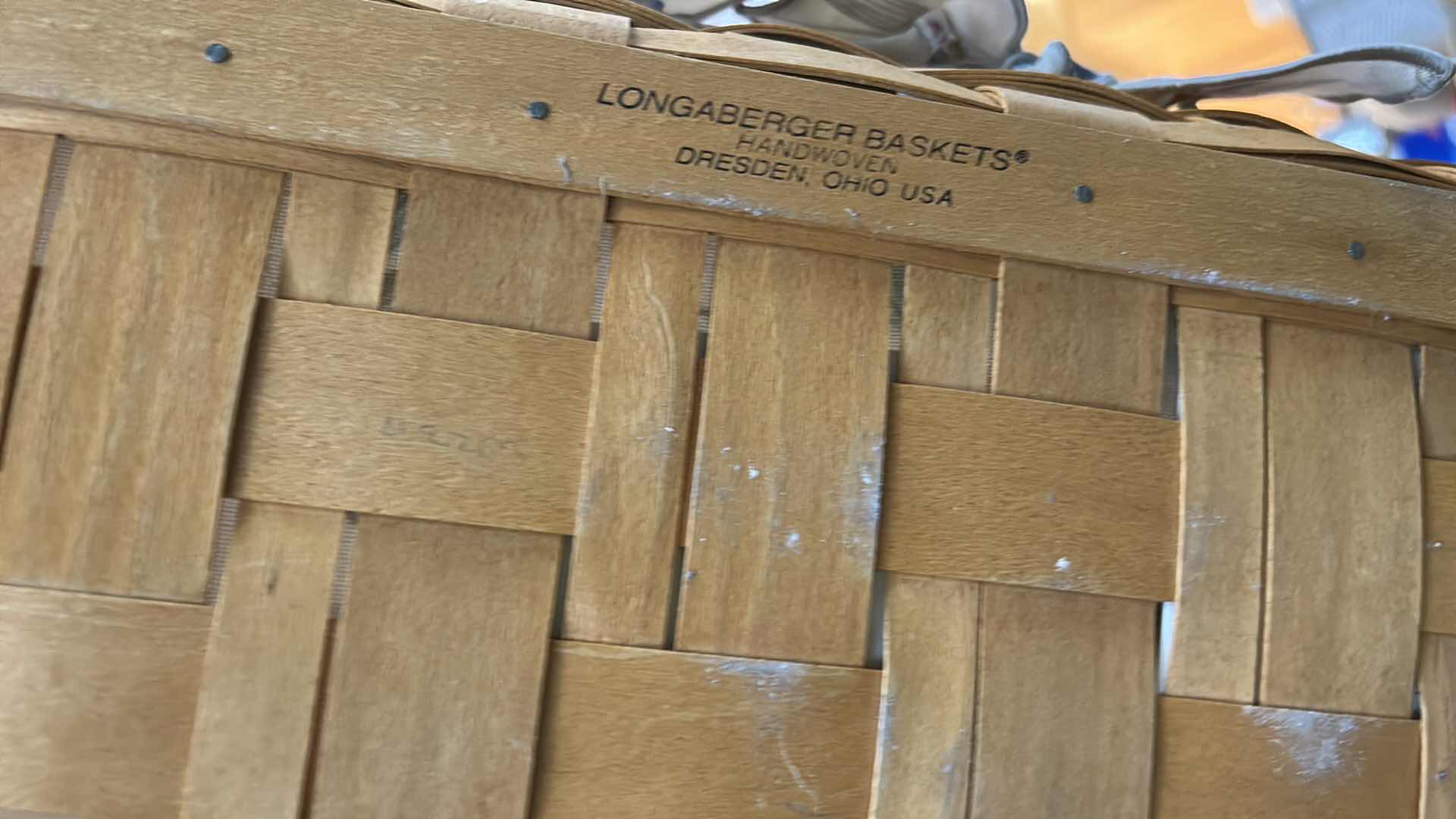 Photo 1 of 4 WOVEN BASKETS (2 LONGABERGER) AND  NEW WILLIAMS SONOMA KITCHEN TOWELS