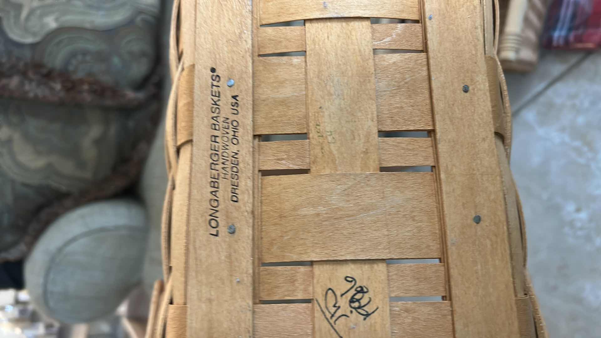 Photo 1 of 4 WOVEN BASKETS (2 LONGABERGER) AND  NEW WILLIAMS SONOMA KITCHEN TOWELS