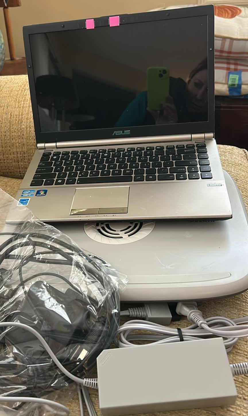 Photo 1 of ADUS LAPTOP COMPUTER/ BELKIN COOLING FAN/ ADAPTERS