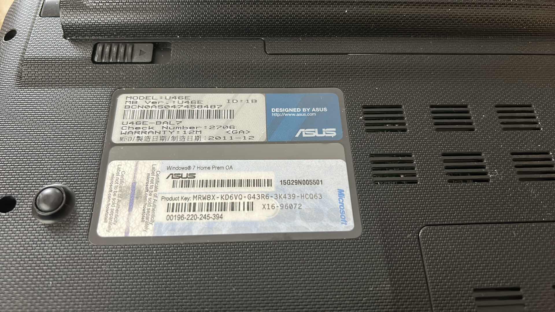 Photo 3 of ADUS LAPTOP COMPUTER/ BELKIN COOLING FAN/ ADAPTERS