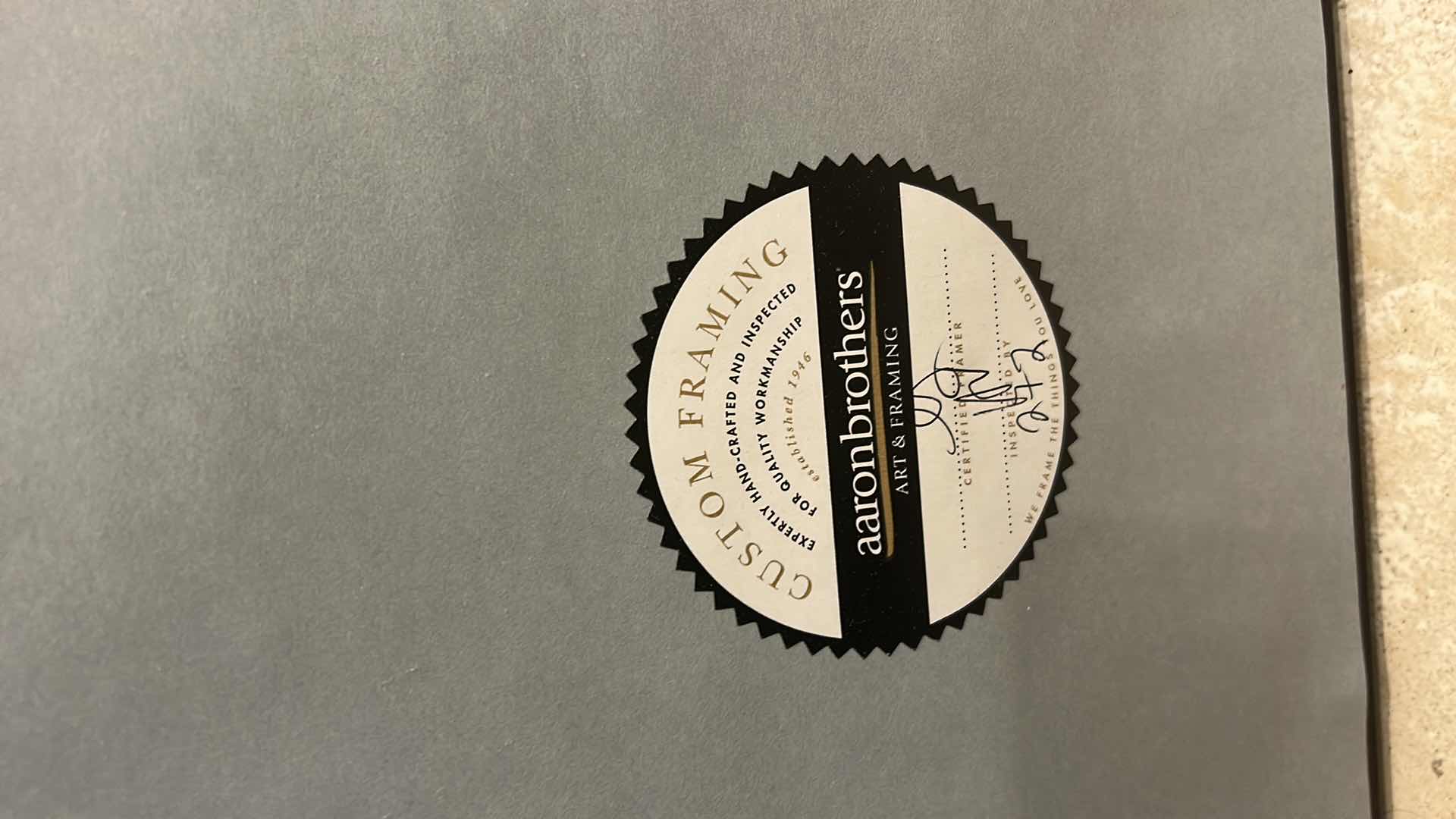 Photo 4 of DARK WOOD FRAMED, TREE SIGNED WATERCOLOR ARTWORK 25 1/4” x 29 1/4”