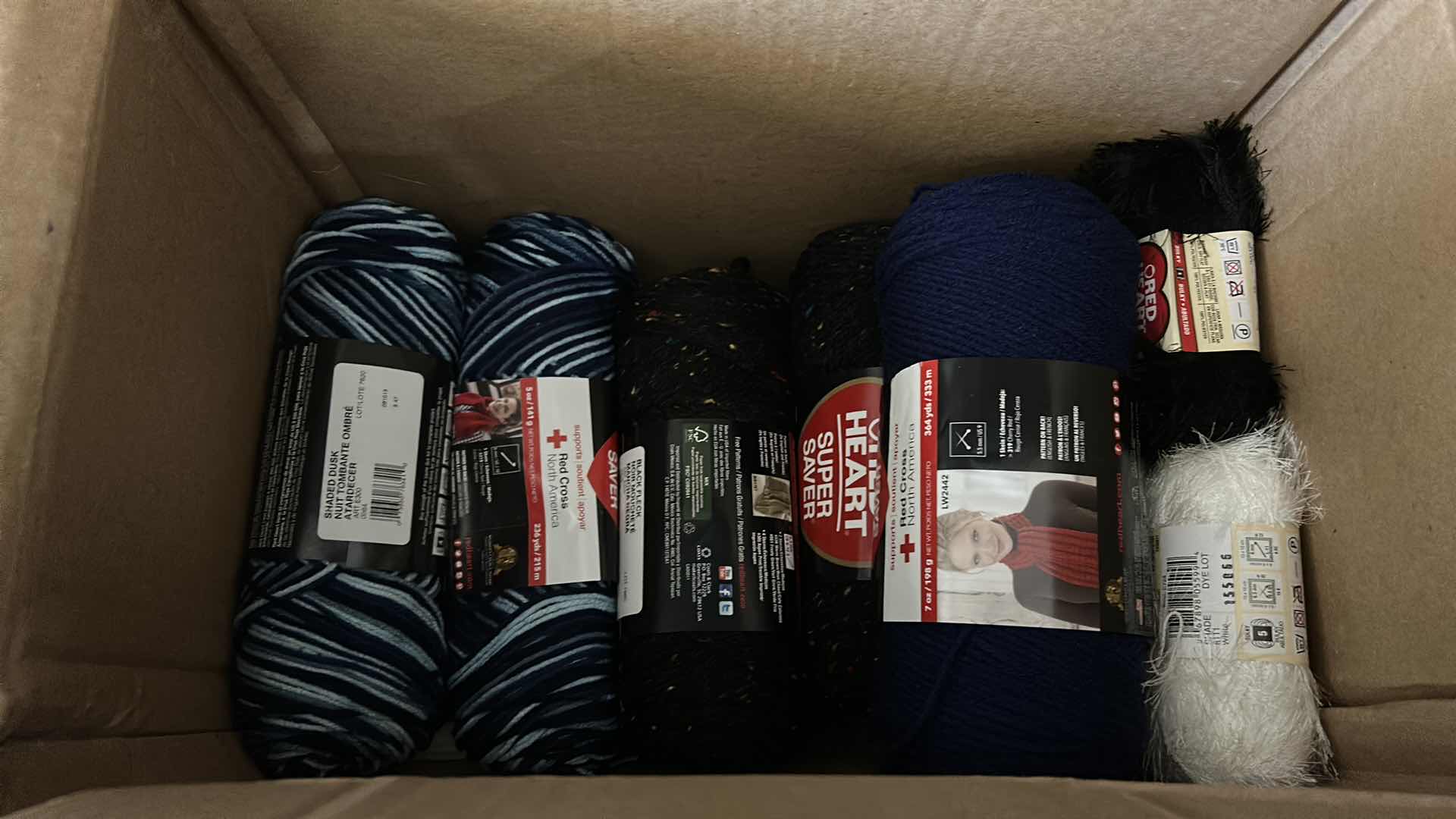 Photo 4 of BOX OF YARN AND CROCHET NEEDLES