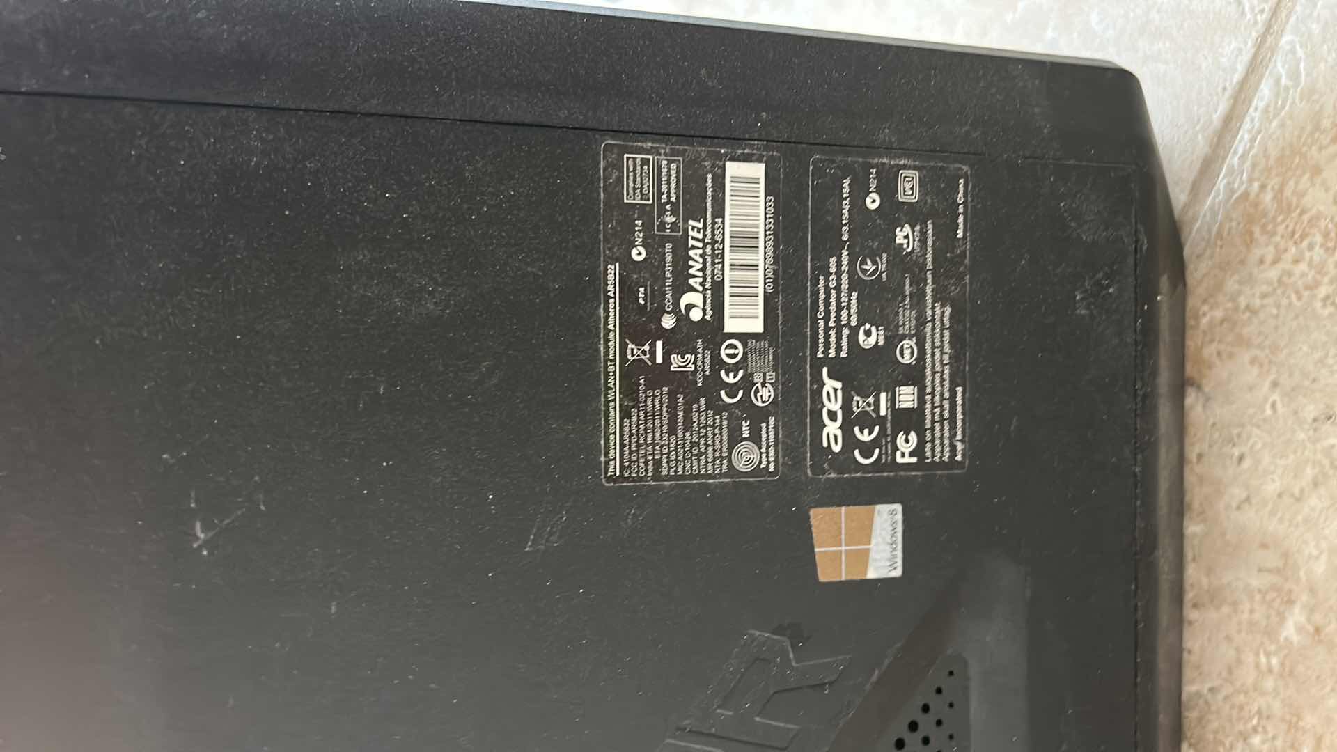 Photo 2 of ACER PREDATOR COMPUTER