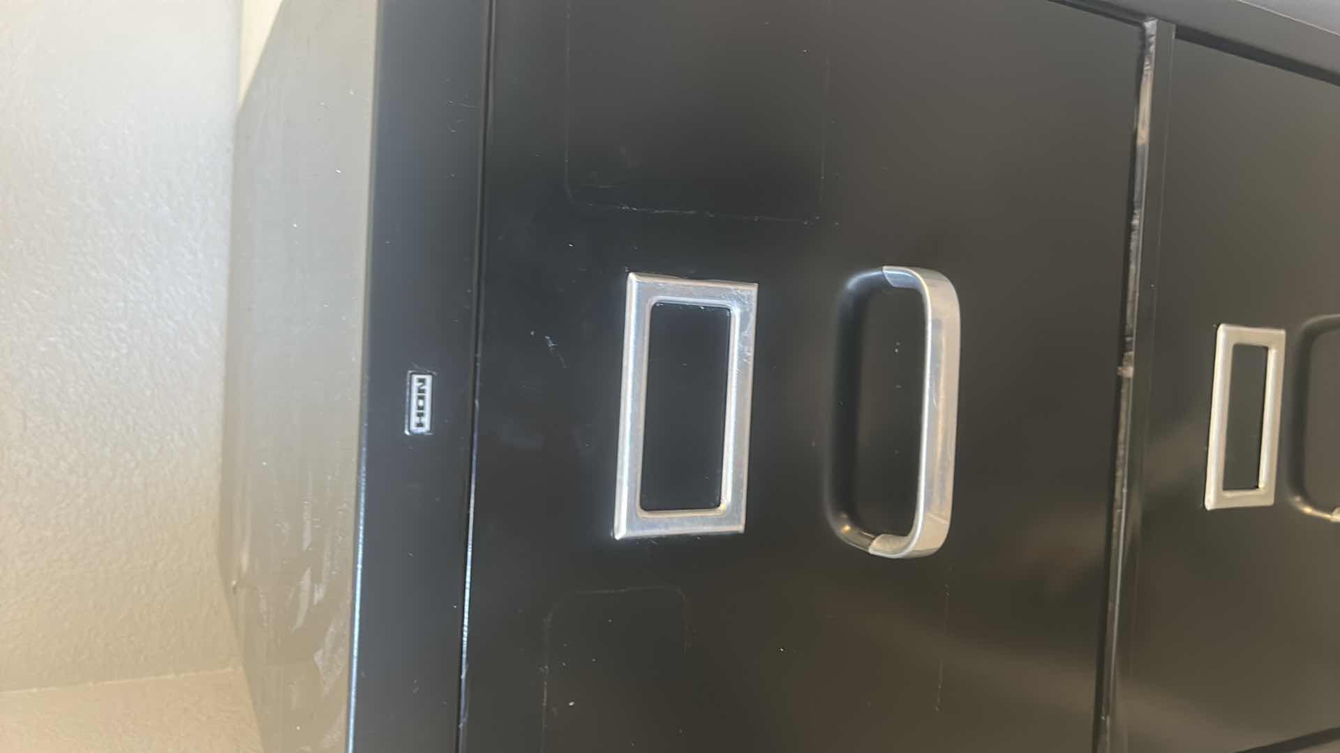 Photo 1 of 2 DRAWER BLACK METAL FILE CABINET 15“ x 25“ x 29“