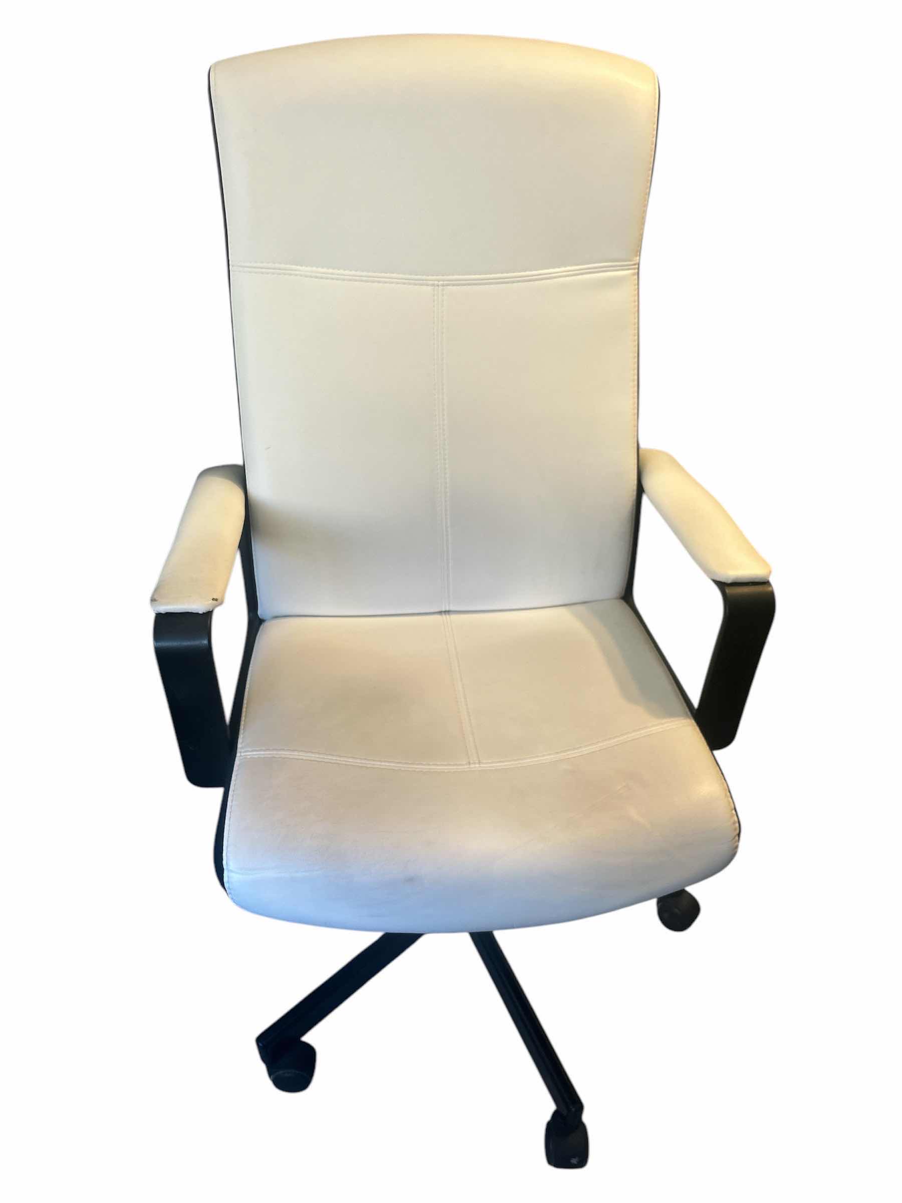 View 2 of MILLBERGET IVORY AND BLACK EXECUTIVE OFFICE CHAIR
