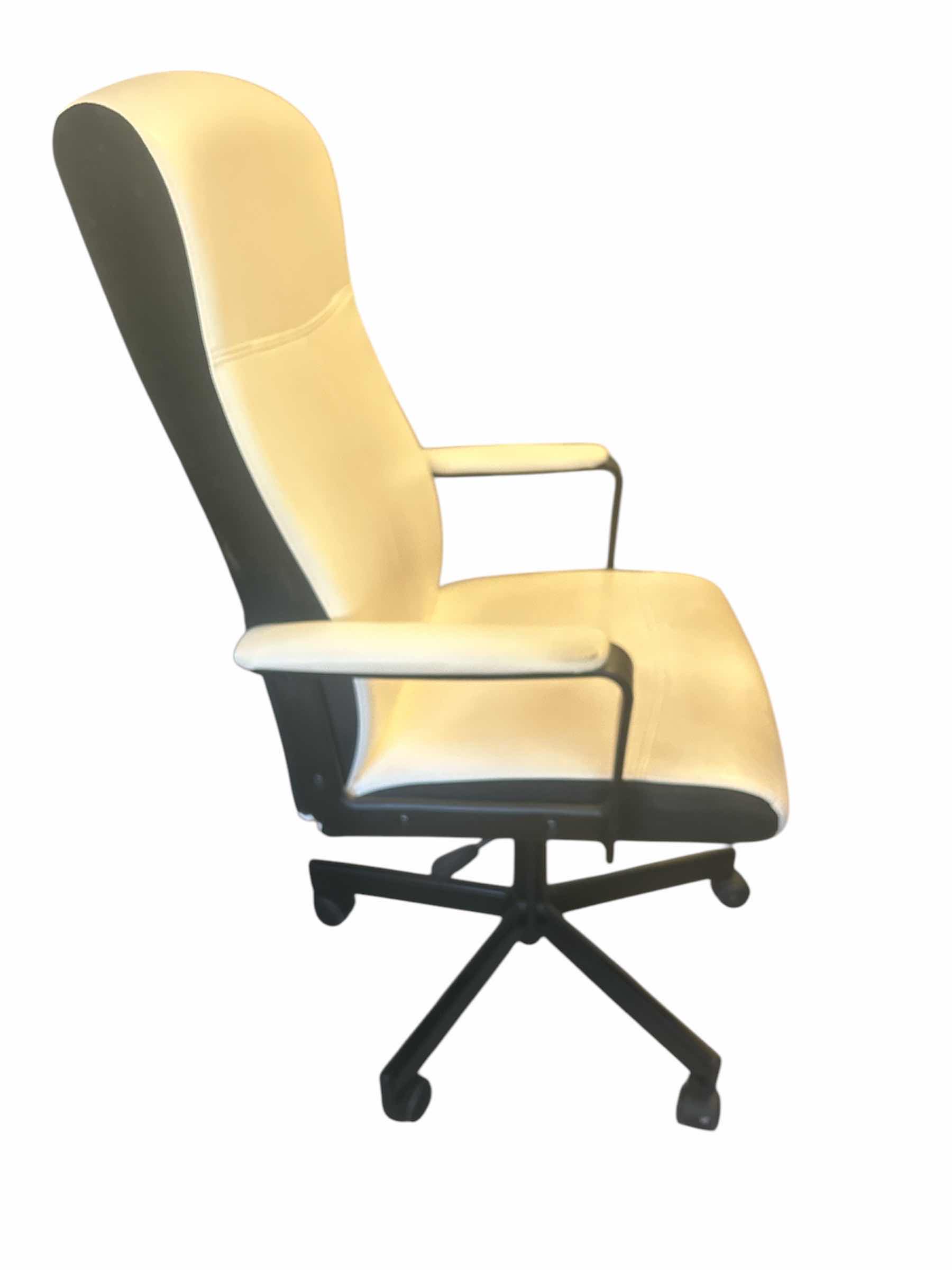 View 1 of MILLBERGET IVORY AND BLACK EXECUTIVE OFFICE CHAIR