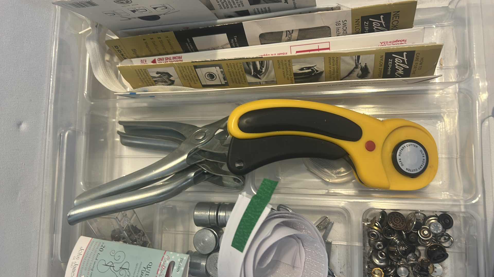 Photo 1 of CRAFTING SUPPLIES AND ACRYLIC ORGANIZER