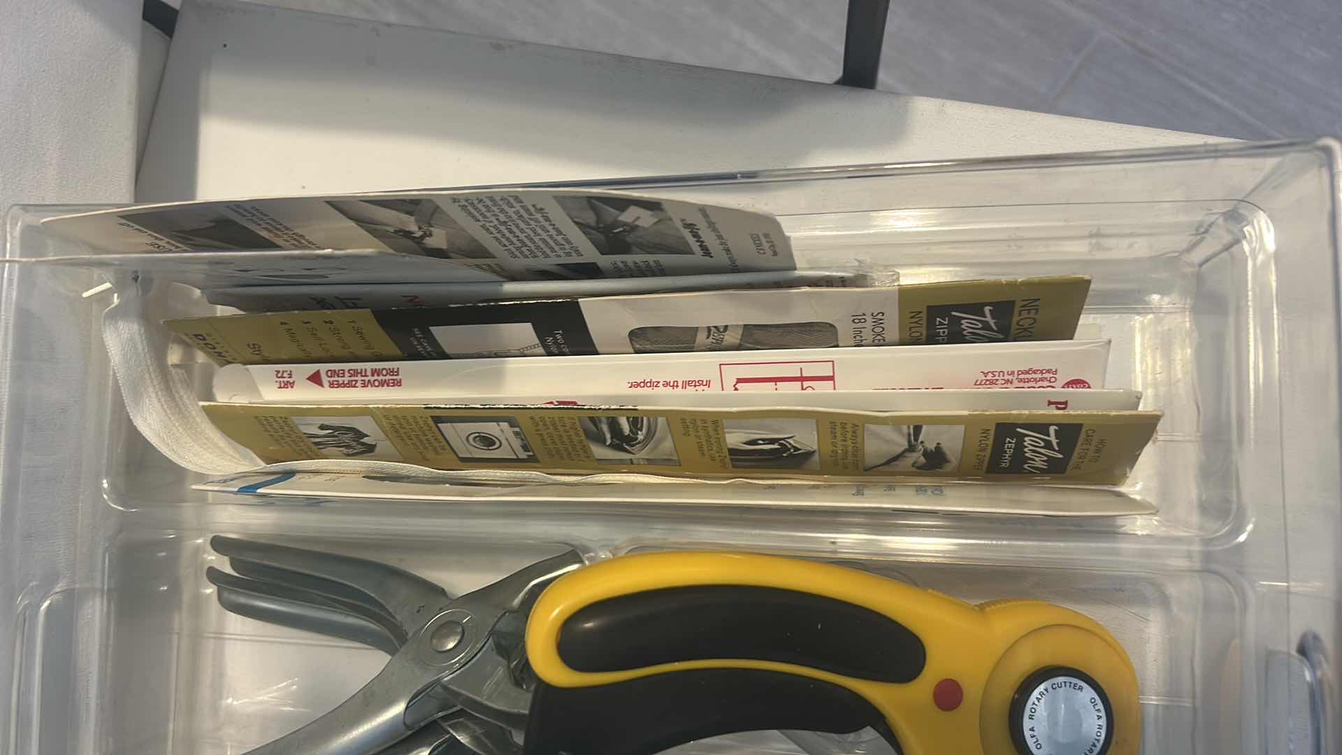 Photo 1 of CRAFTING SUPPLIES AND ACRYLIC ORGANIZER