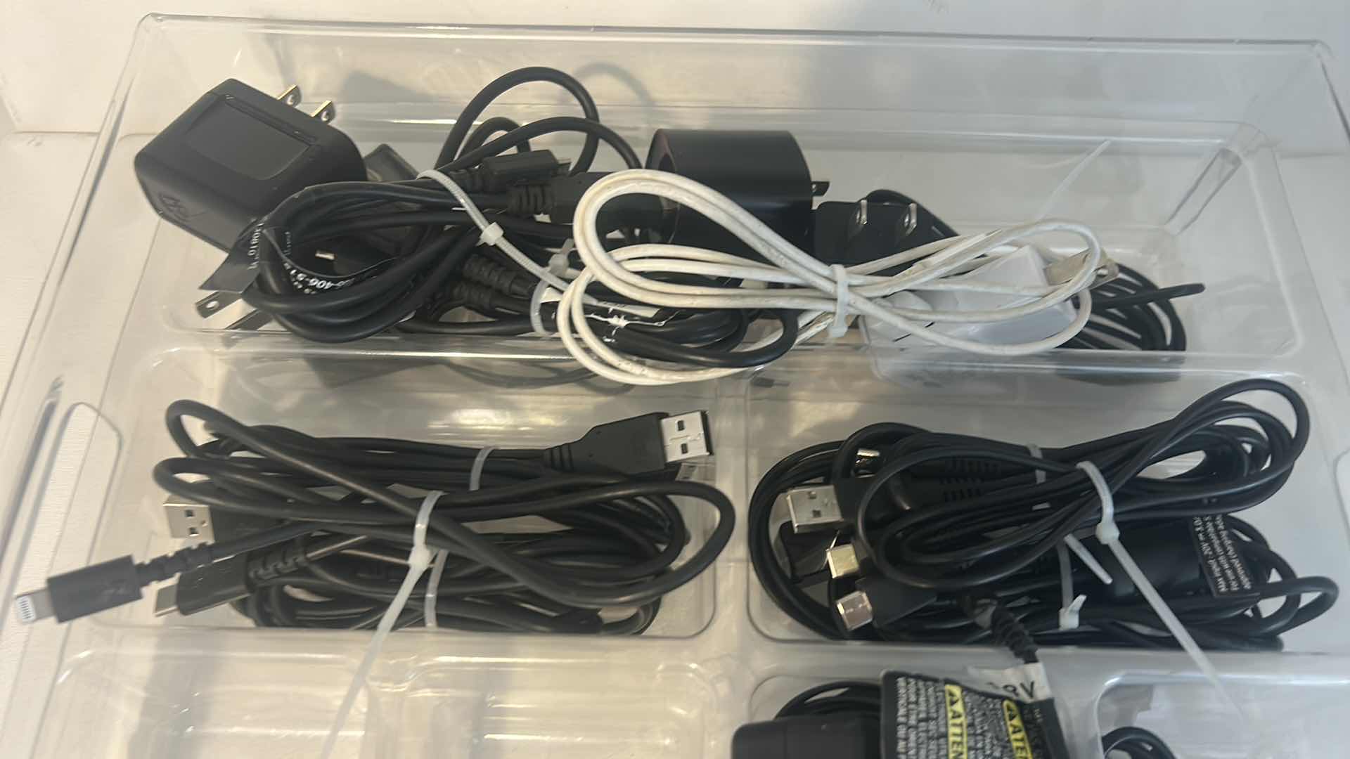 Photo 1 of CHARGING CORDS IN ACRYLIC ORGANIZER