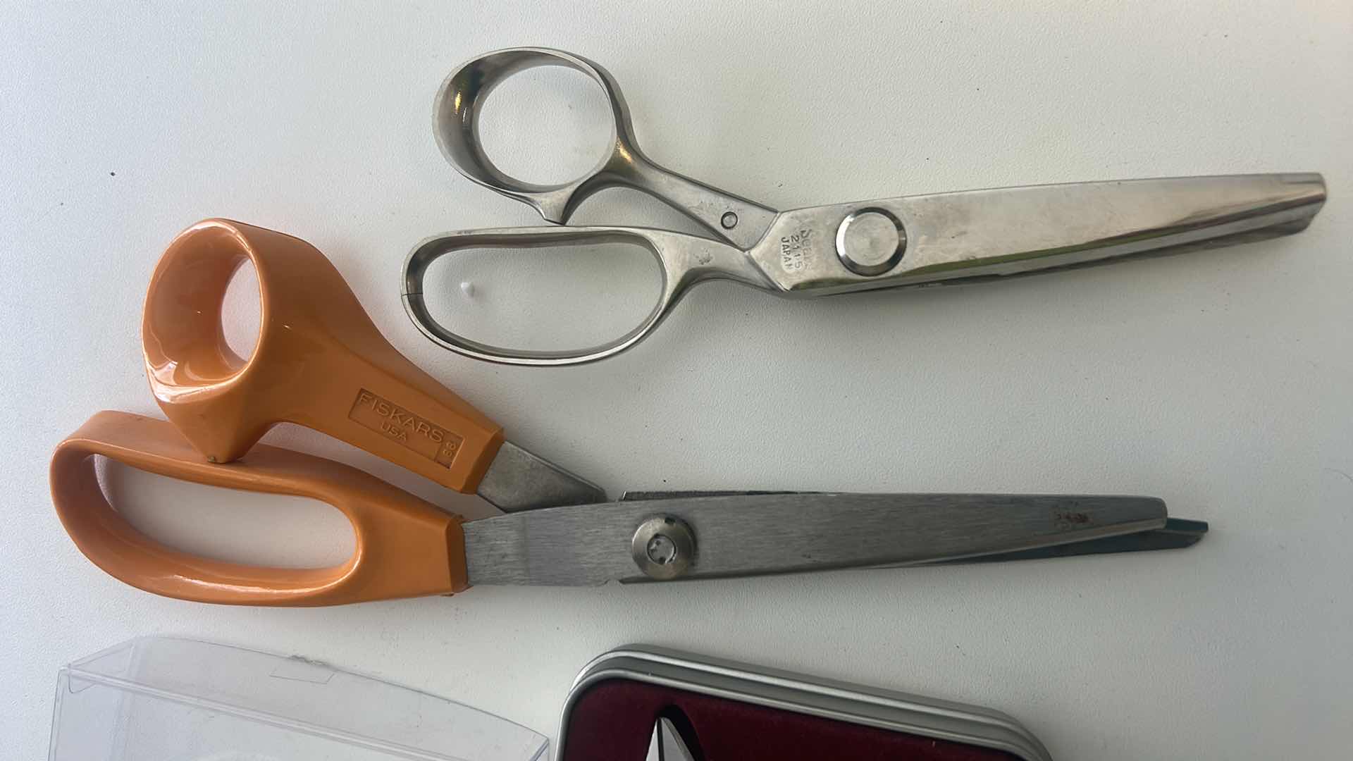 Photo 5 of 1 GINGHER 8” KNIFE EDGE DRESSMAKERS SHESRS & TWO SCISSORS