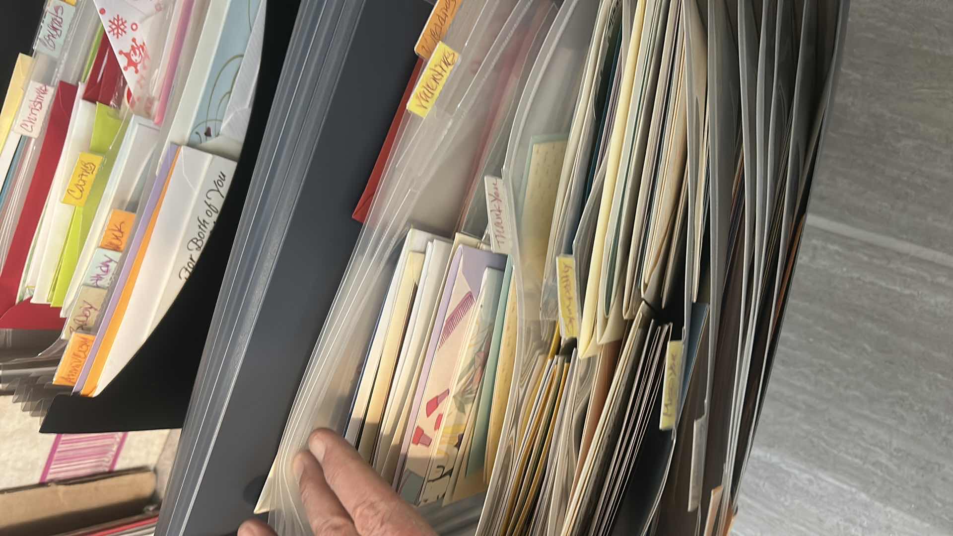 Photo 1 of 2 EXPANDABLE FILE FOLDERS WITH GREETING CARDS