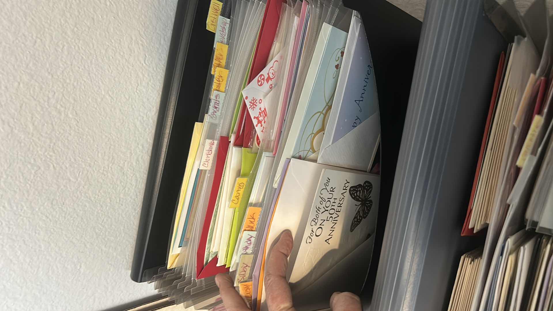 Photo 1 of 2 EXPANDABLE FILE FOLDERS WITH GREETING CARDS