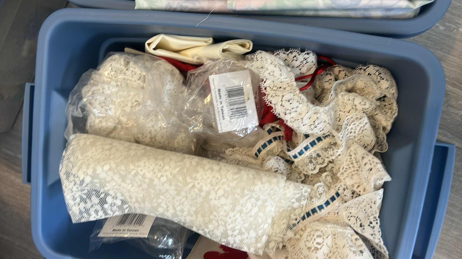 Photo 3 of 3 TOTES OF FABRIC AND LACE