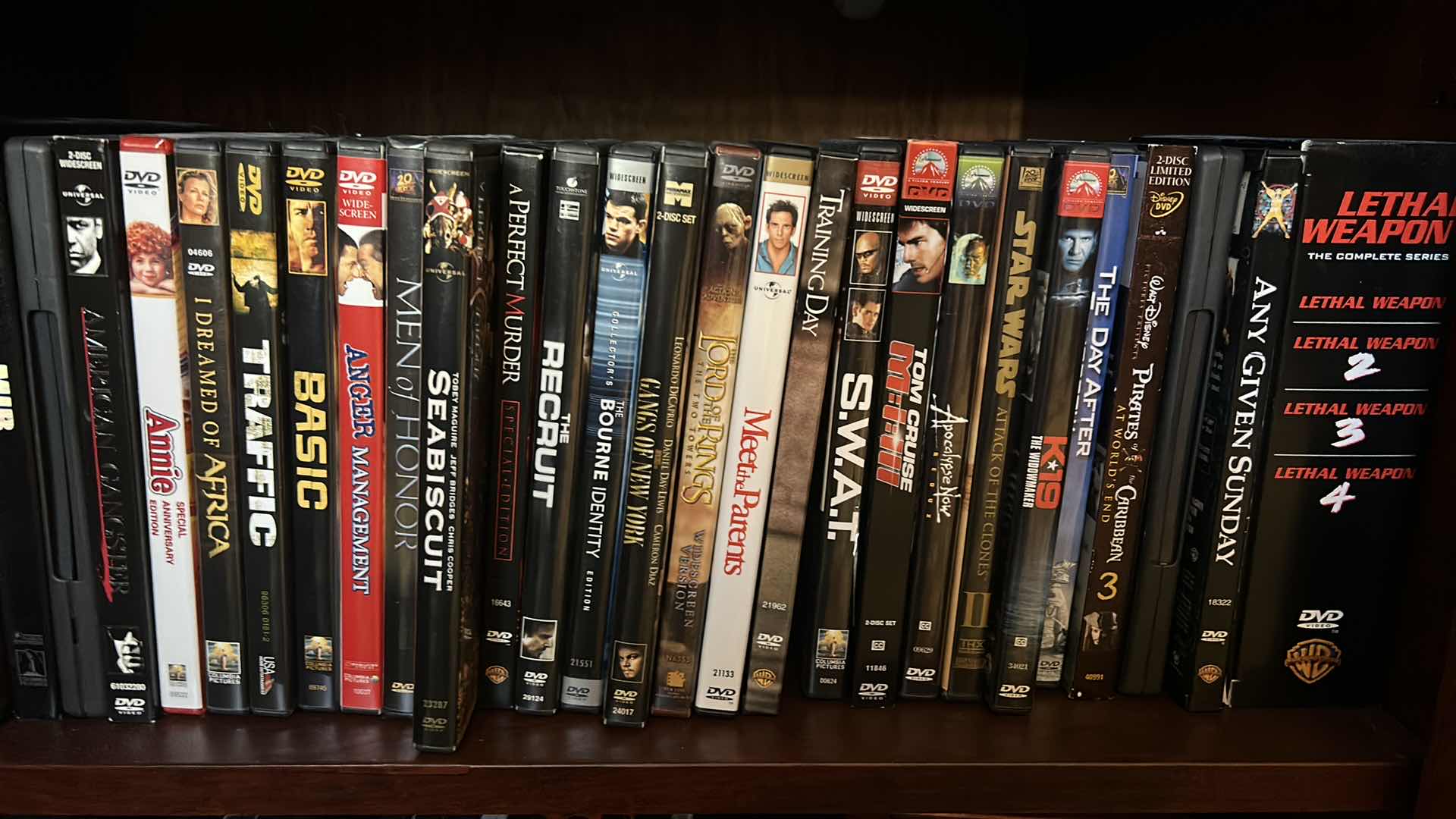 Photo 1 of CONTENTS OF SHELF-DVD'S-VARIOUS TITLES & ARTIST