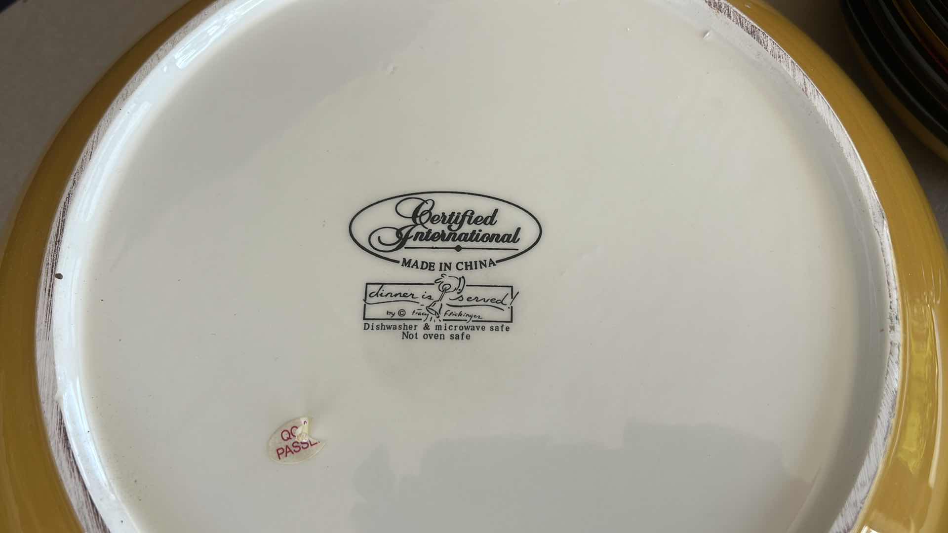 Photo 1 of CERTIFIED INTERNATIONAL "ITALIAN WAITER" 13" PASTA/SALAD BOWL W 6-9" SOUP/PASTA BOWLS