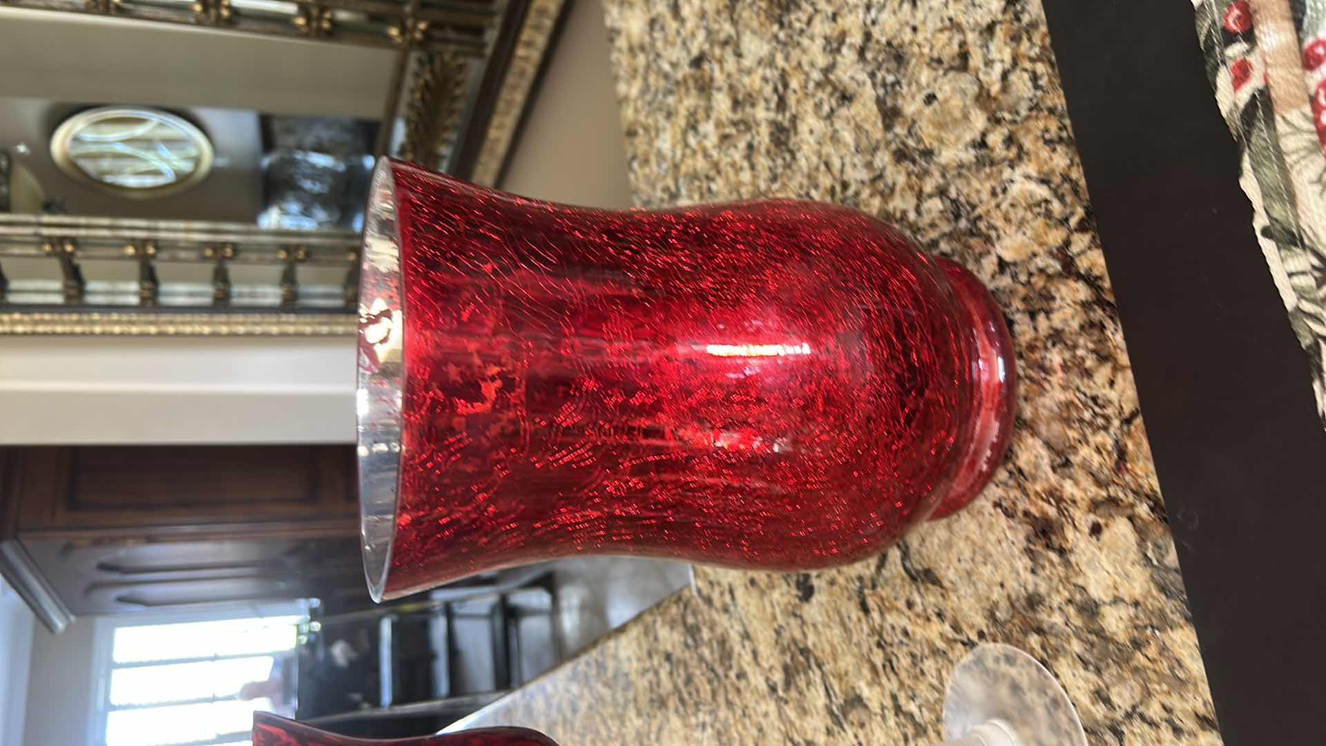 Photo 3 of CHRISTMAS TABLE CLOTH, 12 NAPKINS & 3 GLASS CANDLE HOLDERS