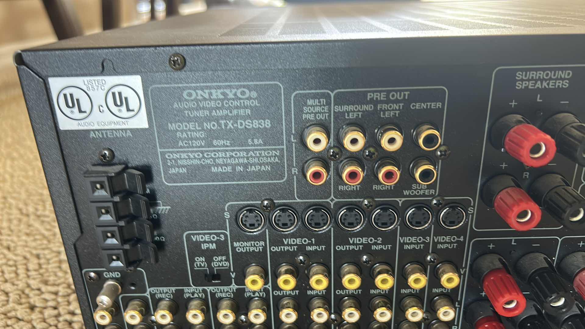 Photo 3 of ONKYO INTEGRA AUDIO VIDEO CONTROL
