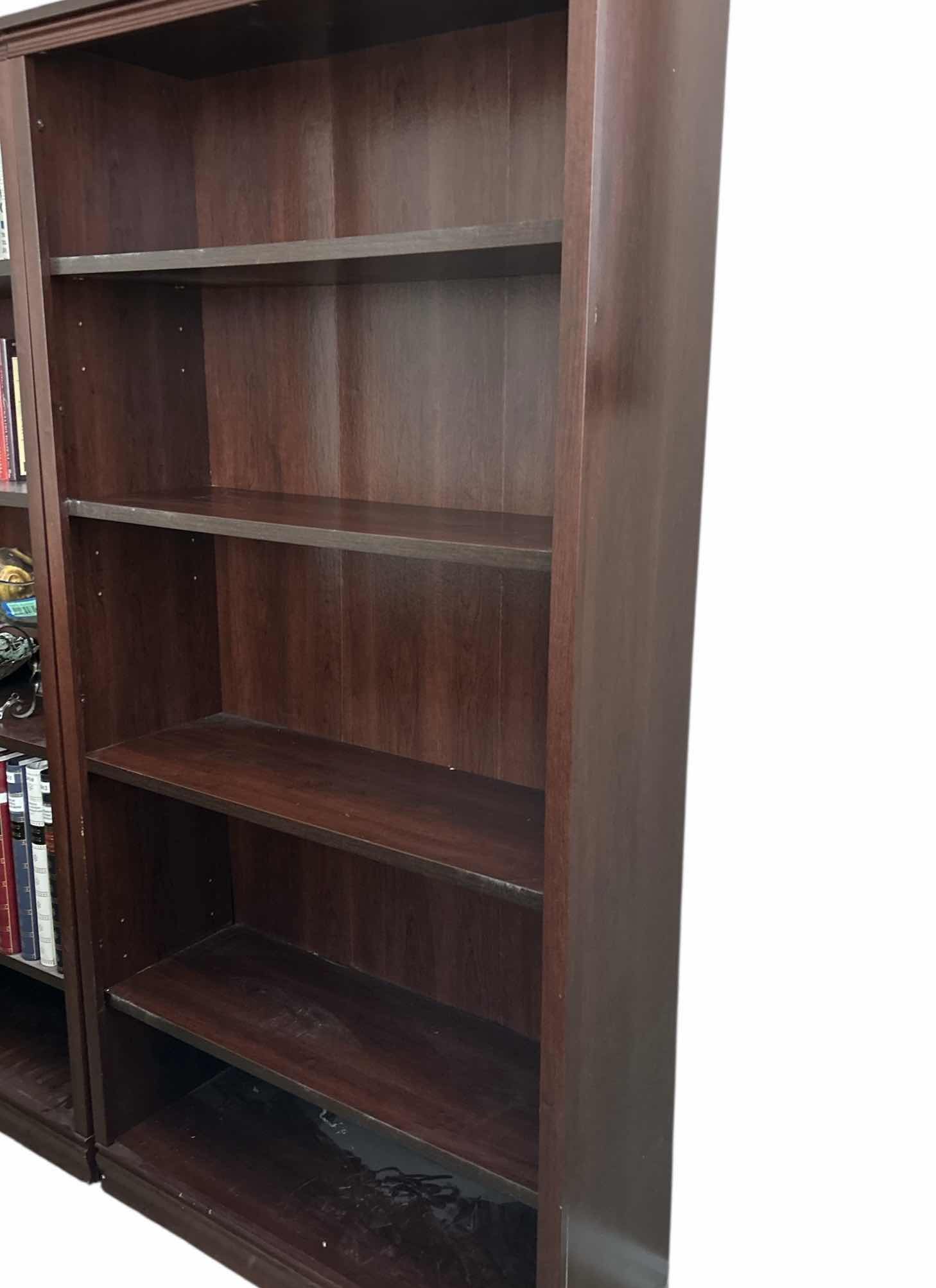 Photo 1 of 5 ADJUSTABLE SHELF WOOD BOOKCASE 36” x 12 1/2” x 71”