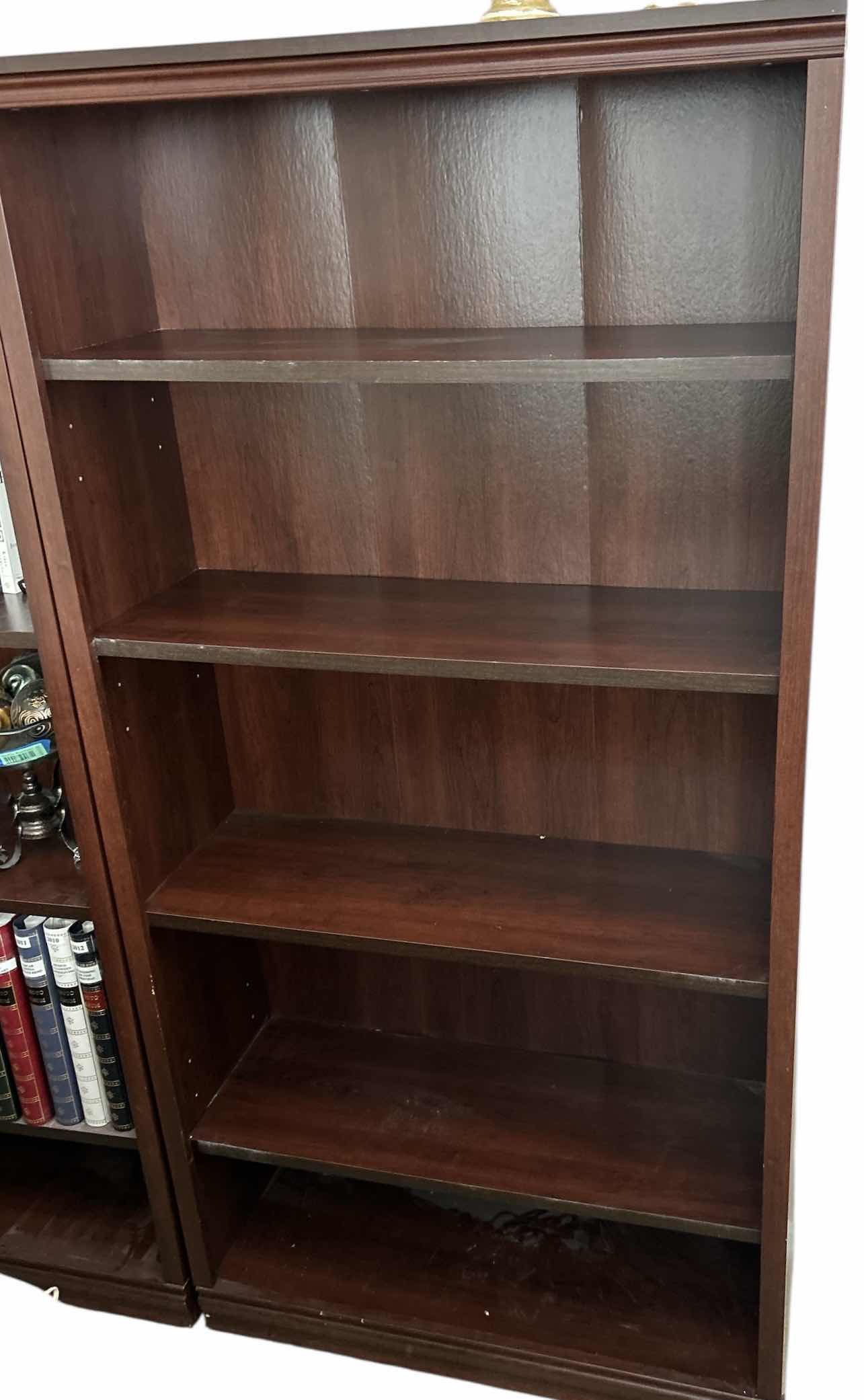 Photo 1 of 5 ADJUSTABLE SHELF WOOD BOOKCASE 36” x 12 1/2” x 71”