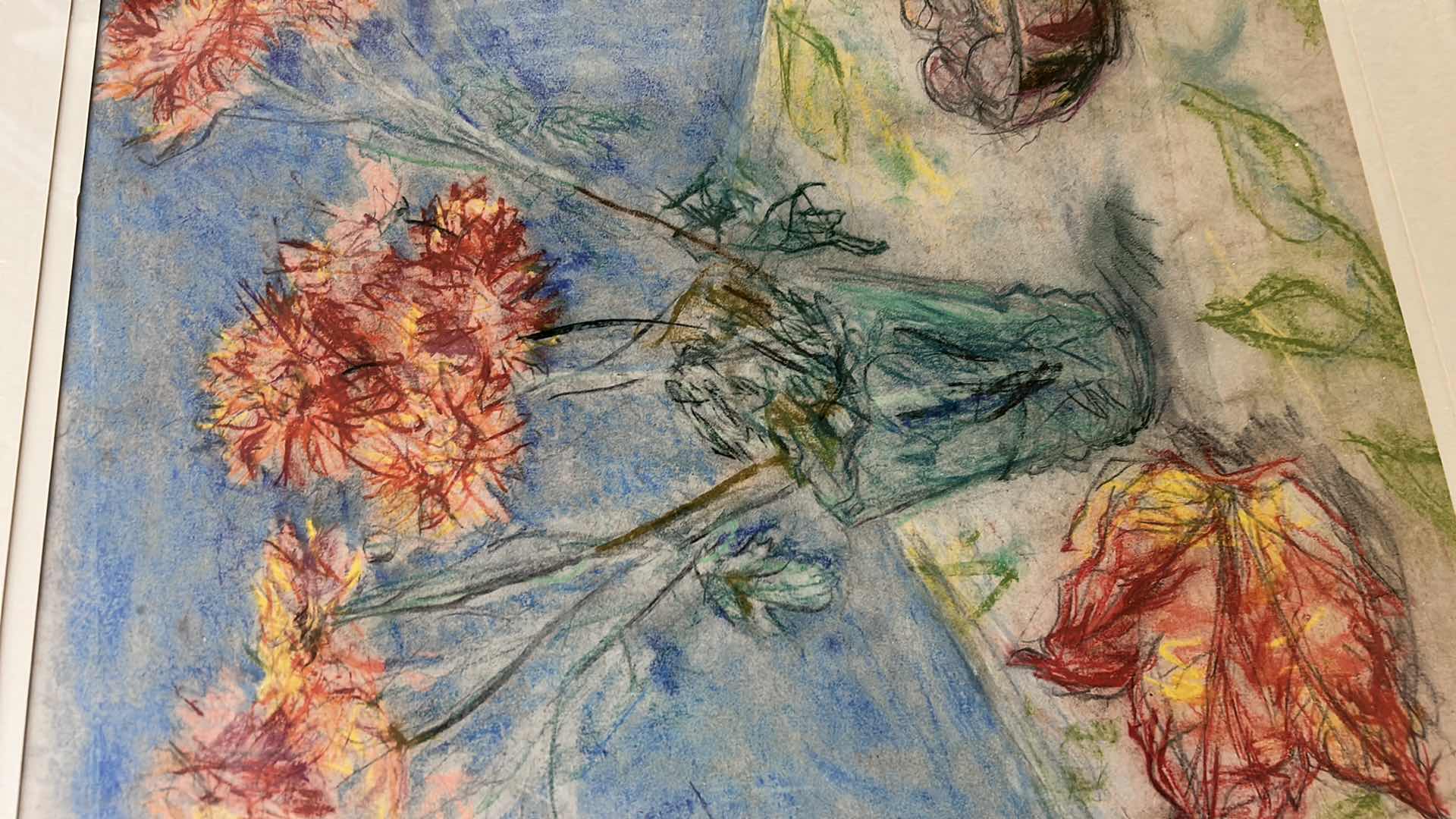 Photo 1 of FRAMED "FLOWERS IN VASE" ARTWORK 34.5“ x 34.5“