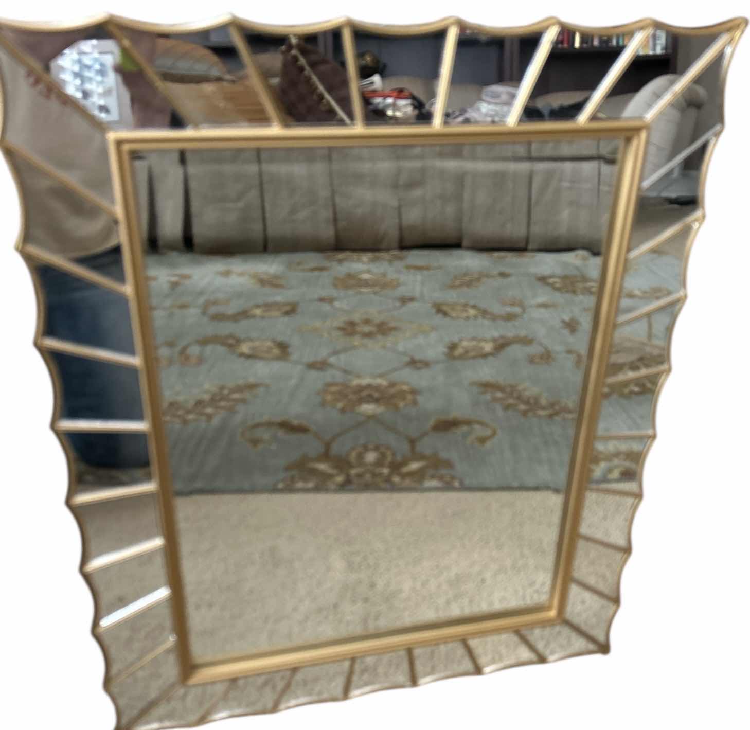 Photo 1 of GOLD FRAMED BEVELED GLASS MIRROR 31 1/2 x 25 1/2