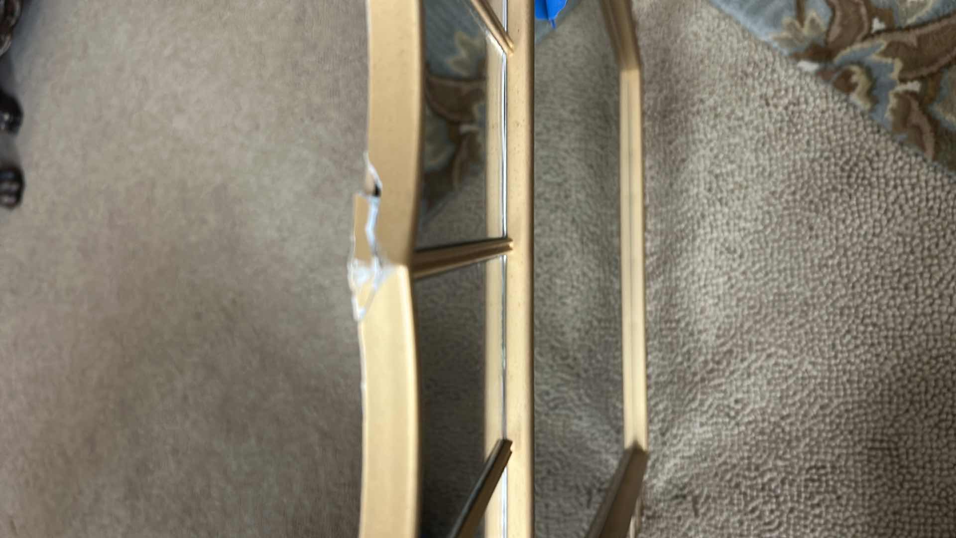 Photo 1 of GOLD FRAMED BEVELED GLASS MIRROR 31 1/2 x 25 1/2