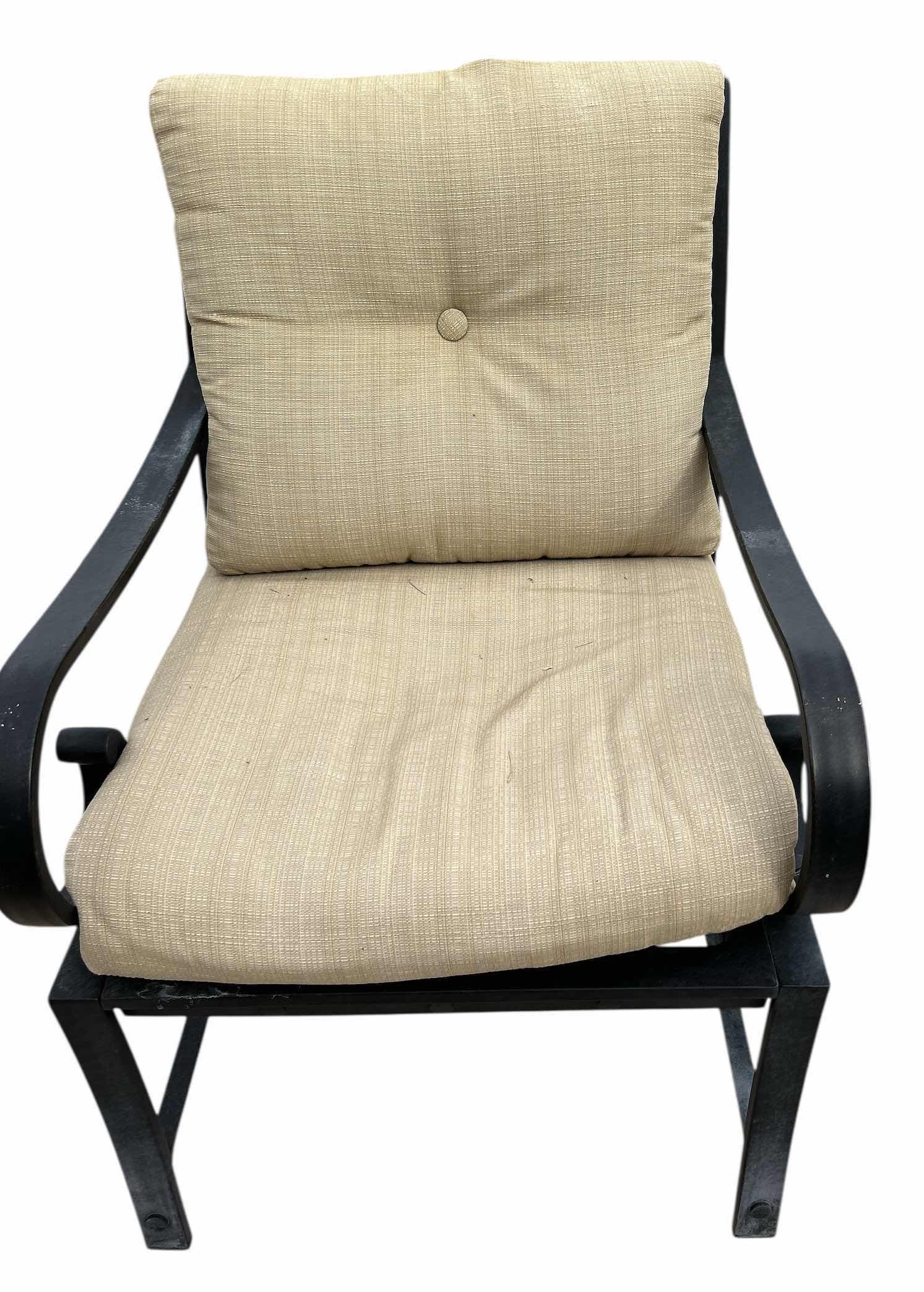 Photo 1 of  ALUMINUM PATIO ARM CHAIR W CUSHIONS