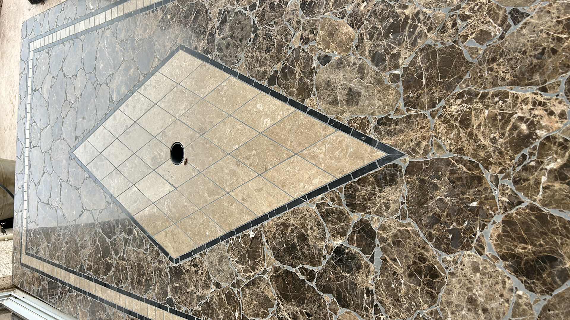 Photo 1 of EXTREMELY HEAVY STONE TOP METAL OUTDOOR PATIO TABLE 75“ x 28“