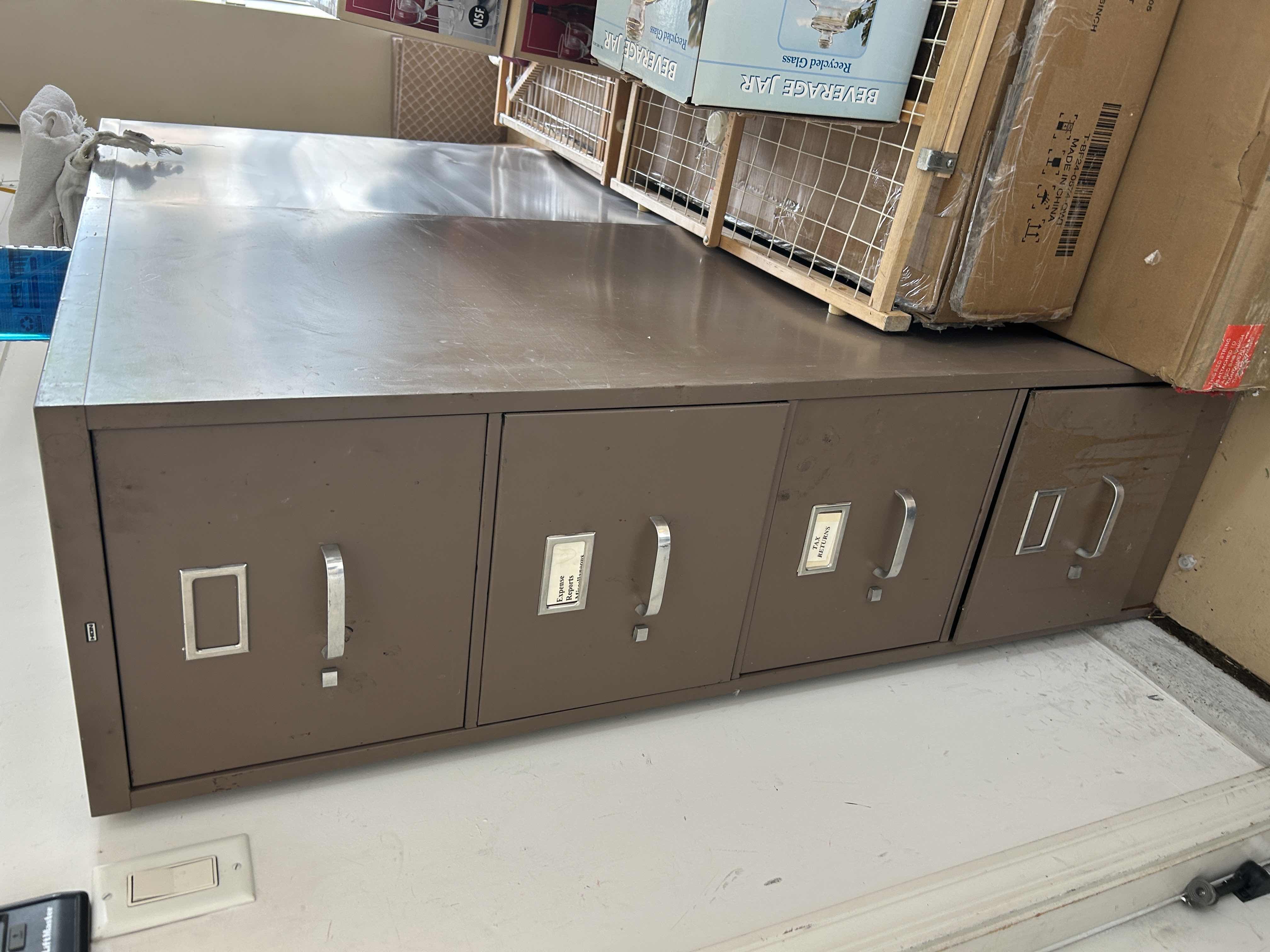 Photo 1 of  GREY 4 DRAWER METAL FILE  CABINET 15“ x 26.“ x H52“