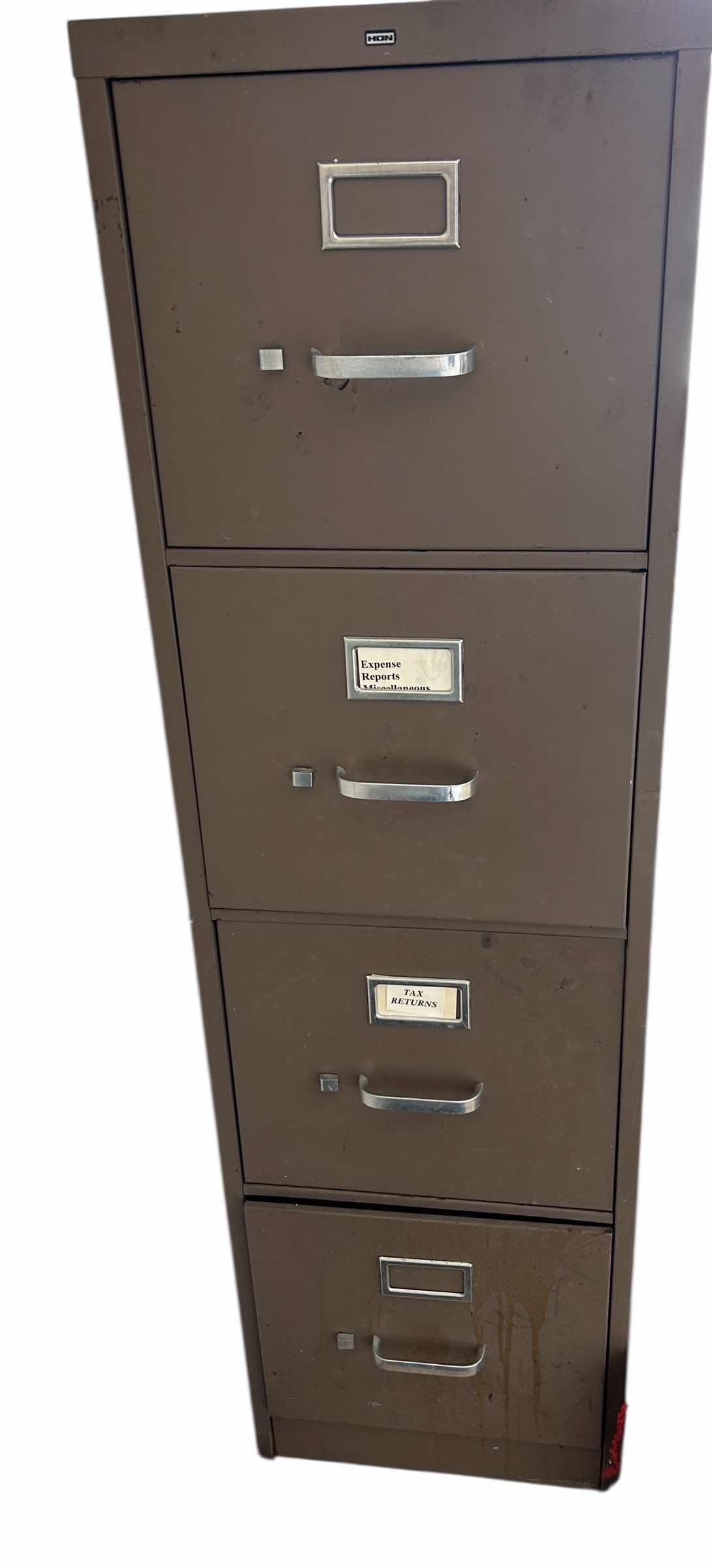 Photo 1 of  GREY 4 DRAWER METAL FILE  CABINET 15“ x 26.“ x H52“