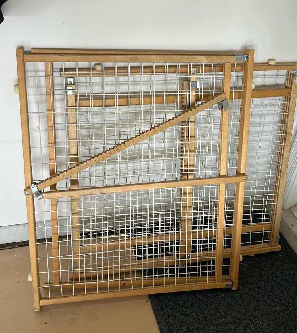 Photo 1 of 2-WOOD & WIRE MESH SAFETY PET/BABY GATES