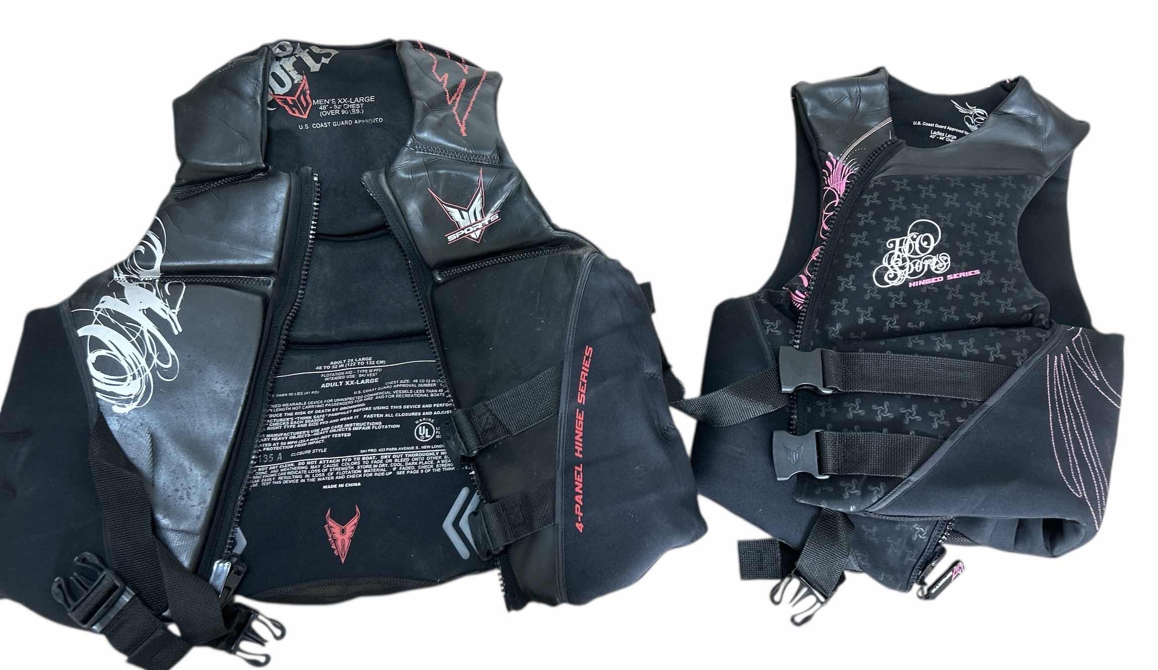 Photo 1 of 2 LIFE VESTS - MENS XXL  & WOMENS LADIES LARGE