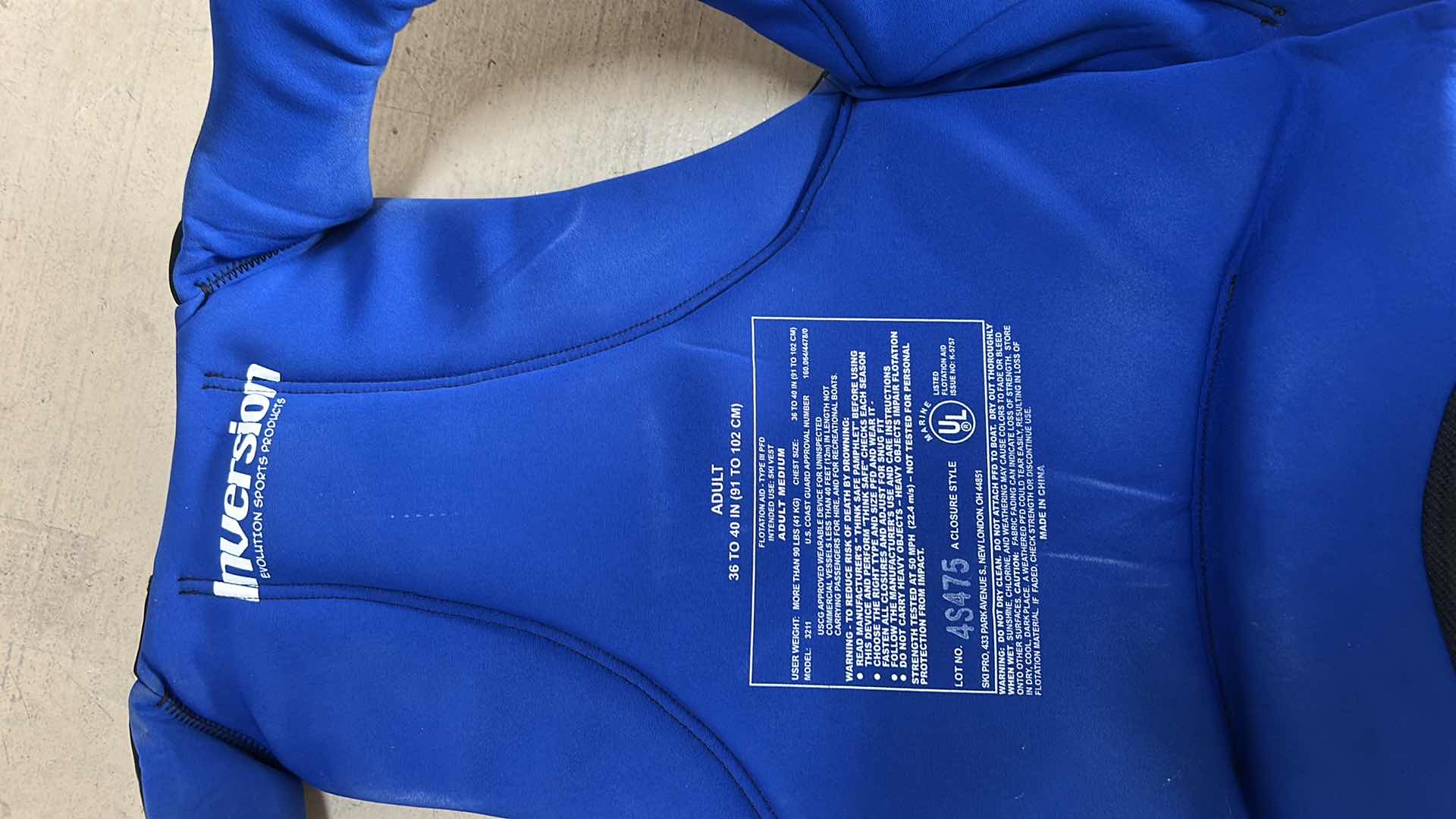 Photo 1 of 2 ADULT LIFE VESTS