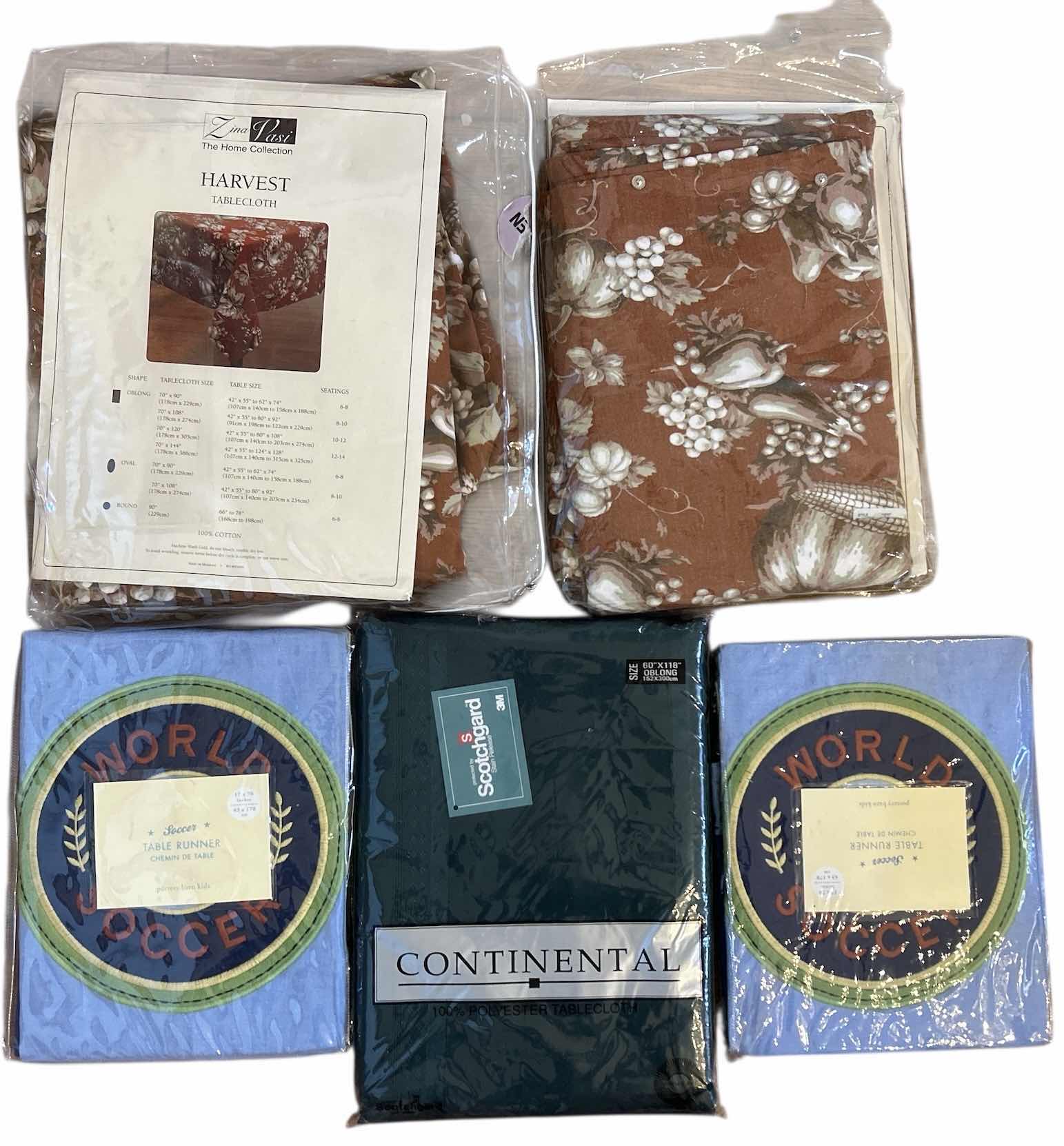 Photo 1 of 3 TABLECLOTHS AND 2 TABLE RUNNERS