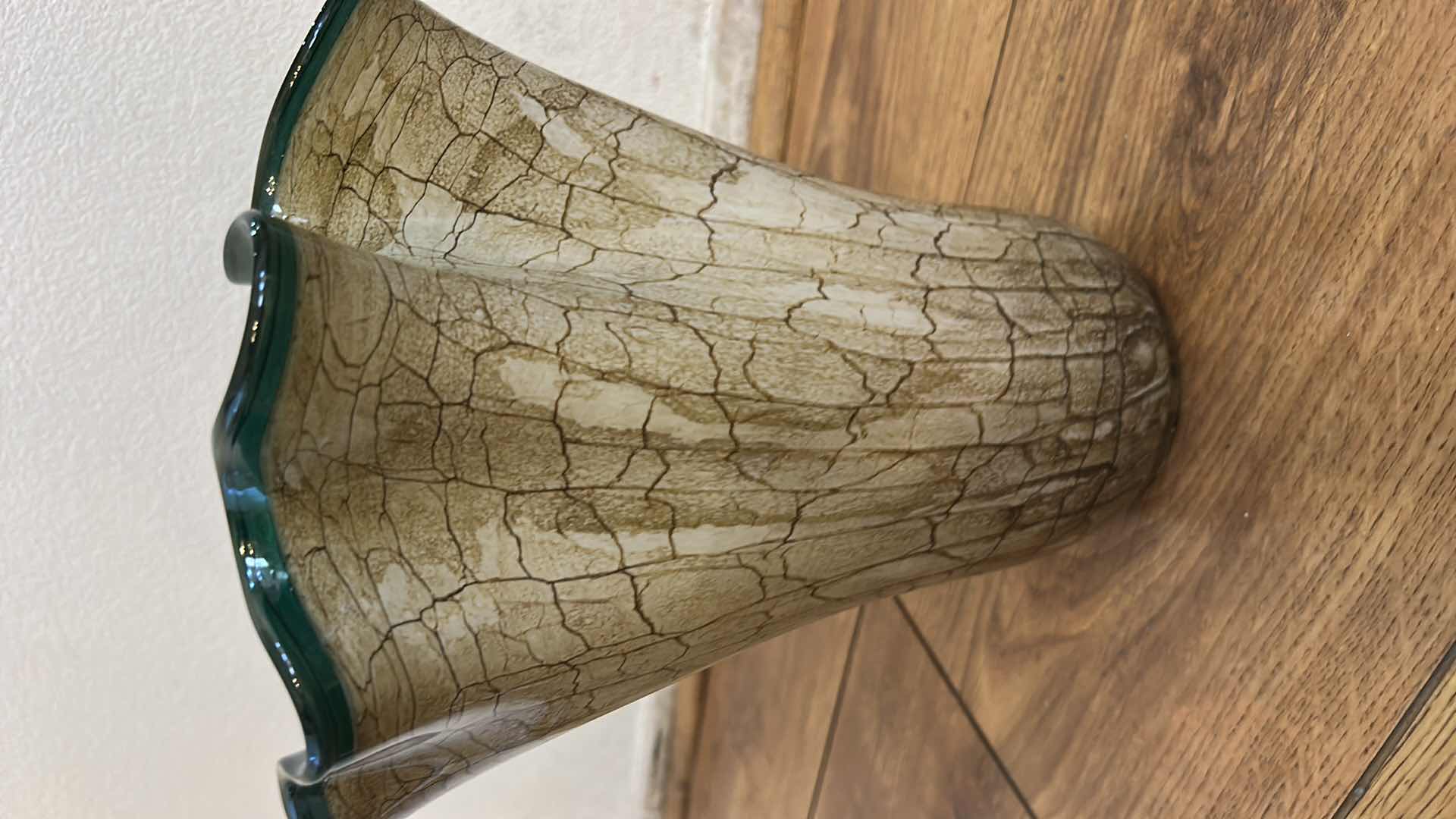 Photo 1 of ART GLASS WAVY VASE H12.5”