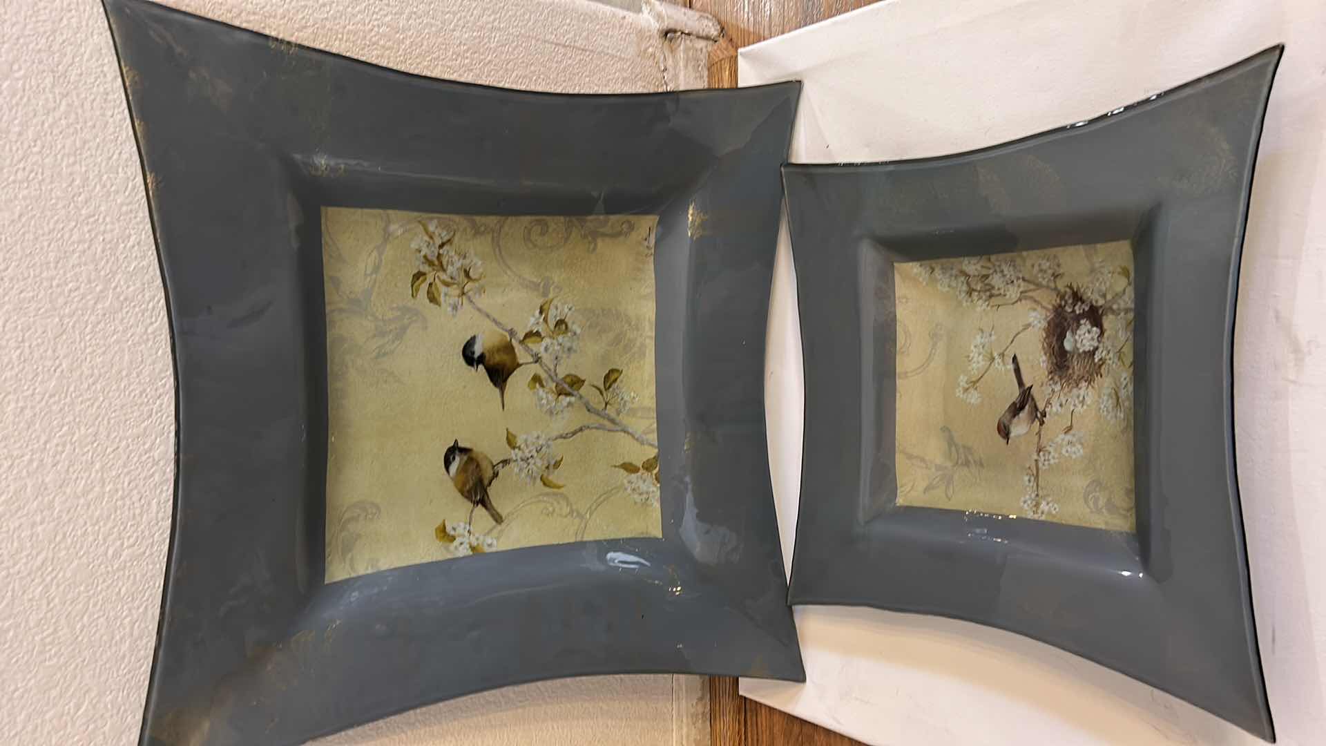 Photo 1 of 2 DECORATIVE BIRD PLATTERS (LARGEST 17” x 17”)