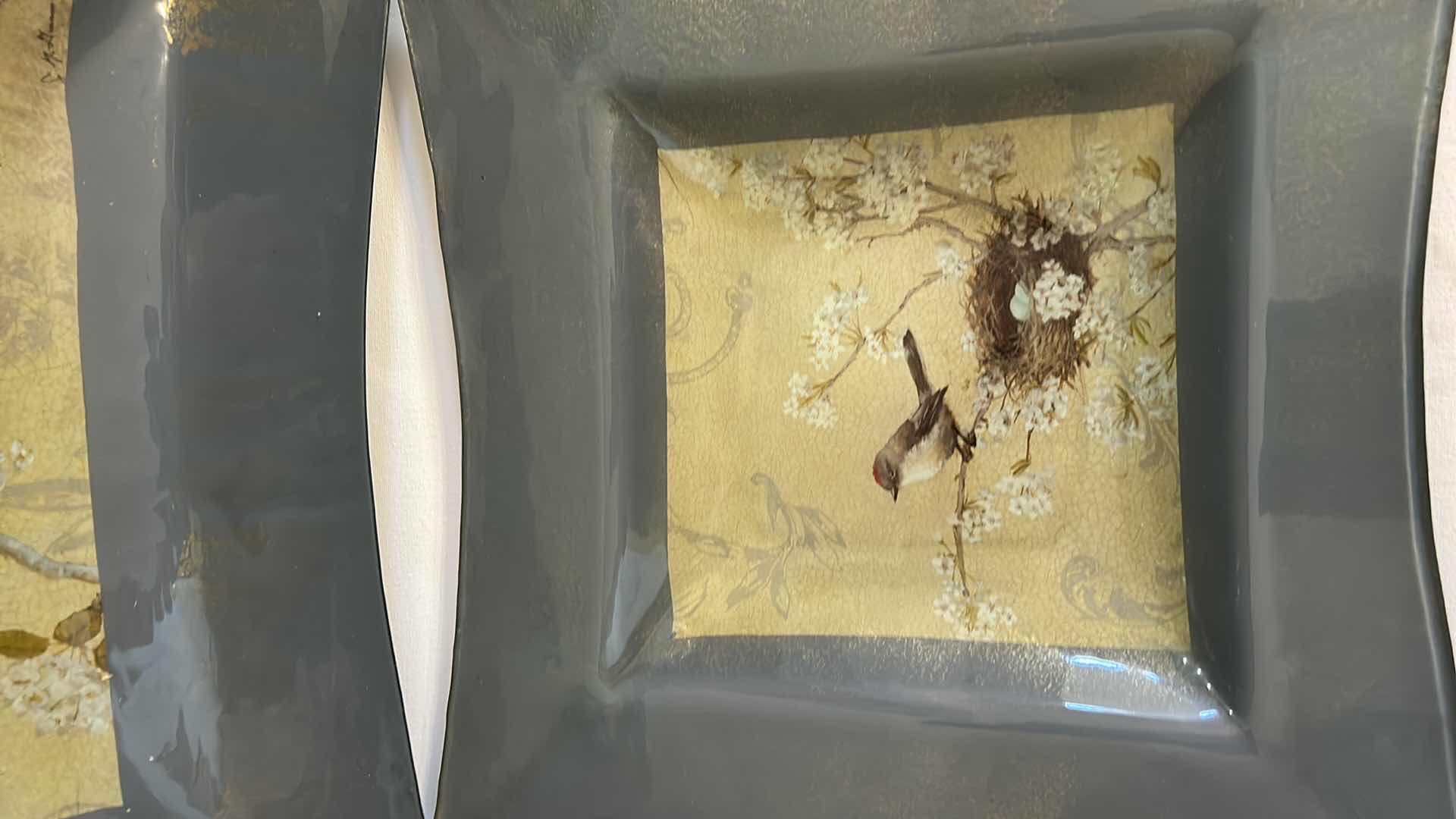 Photo 1 of 2 DECORATIVE BIRD PLATTERS (LARGEST 17” x 17”)