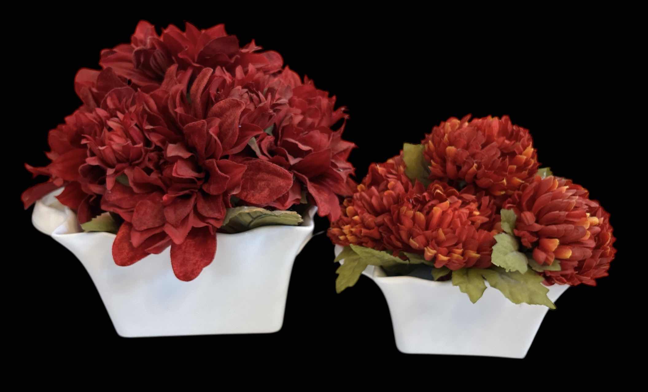 Photo 1 of 2 FAUX FLORAL ARRANGEMENTS ( LARGEST H 9”)