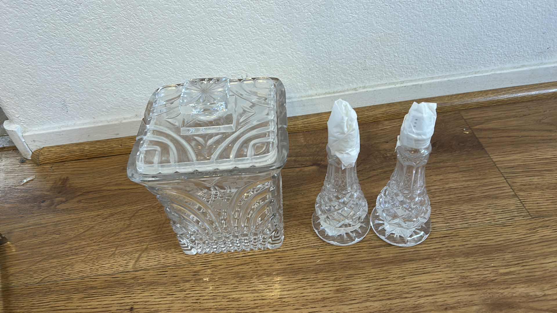 Photo 1 of LIDDED CANDY DISH & ESSEX CZECH REPUBLIC SALT AND PEPPER SHAKERS