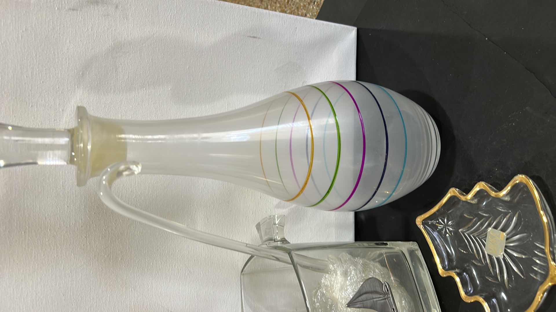 Photo 1 of WINE DECANTER, ICE BUCKET AND MIKASA TREE CANDY DISH