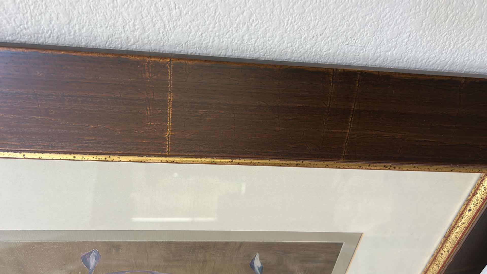 Photo 1 of FRAMED, BIRDS IN FRUIT TREE ARTWORK 36 1/2 “ x H 54”